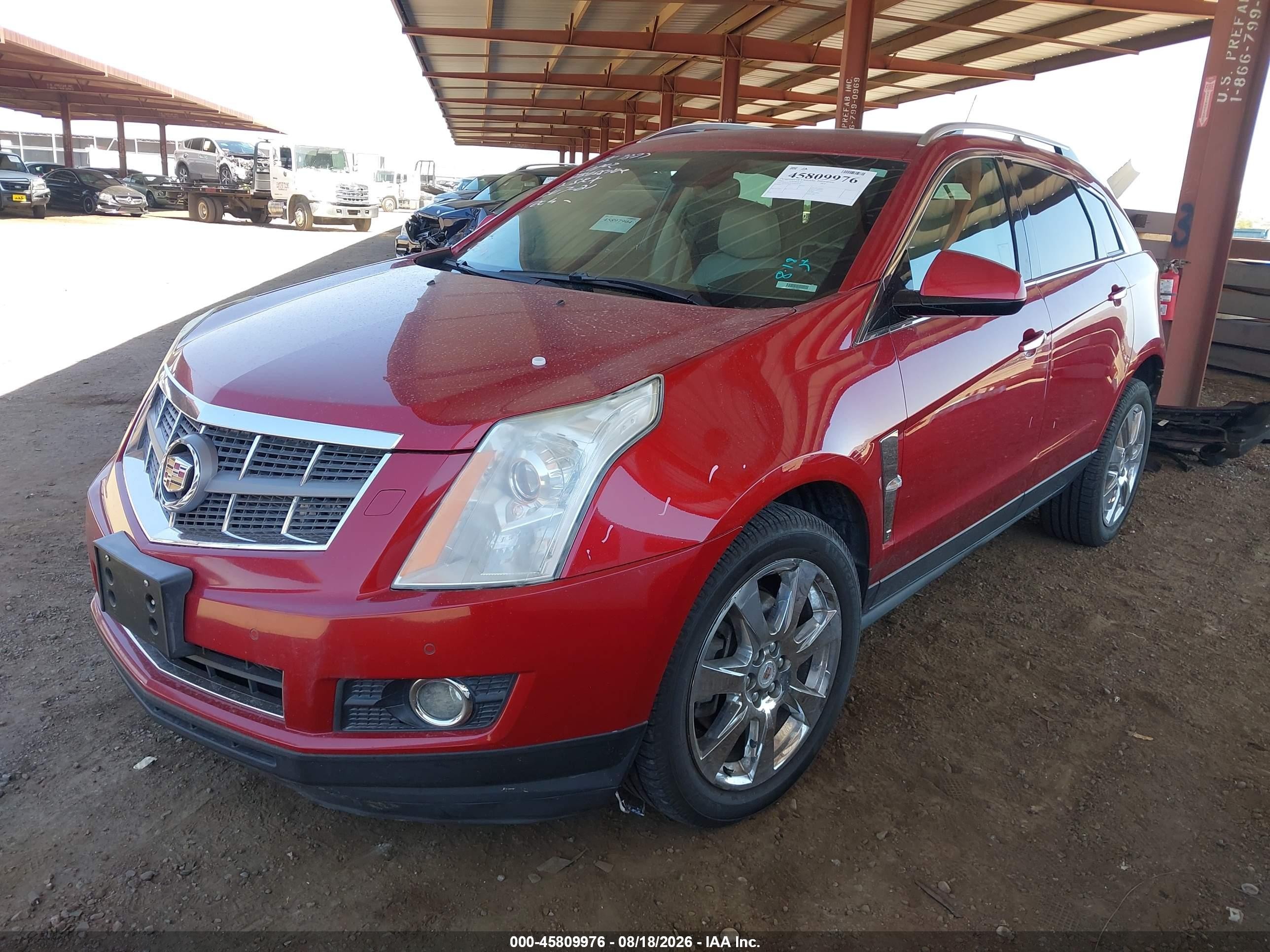 2012 Cadillac Srx Premium Collection Red vin: 3GYFNCE35CS610130