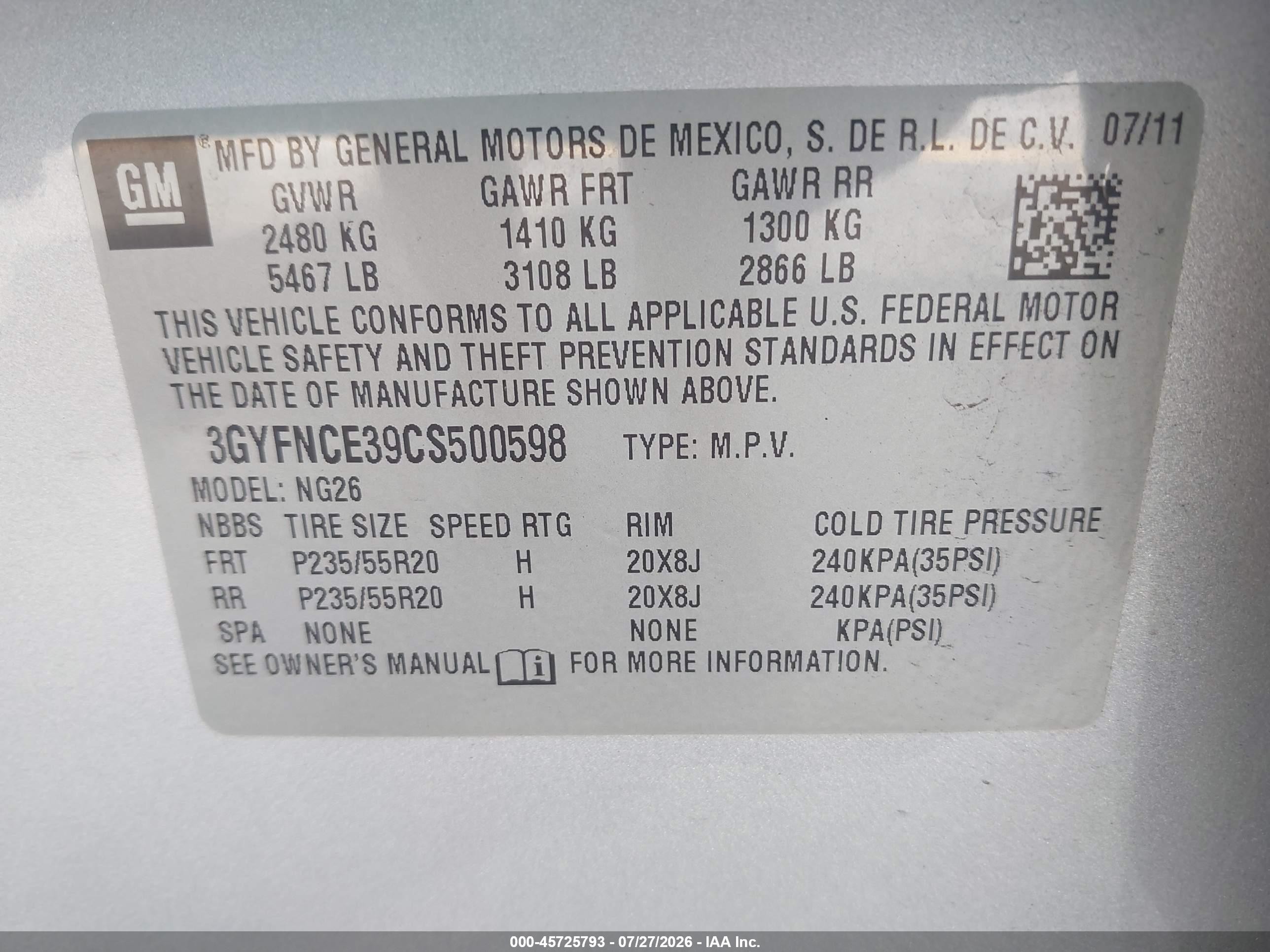 2012 Cadillac Srx Premium Collection Silver vin: 3GYFNCE39CS500598