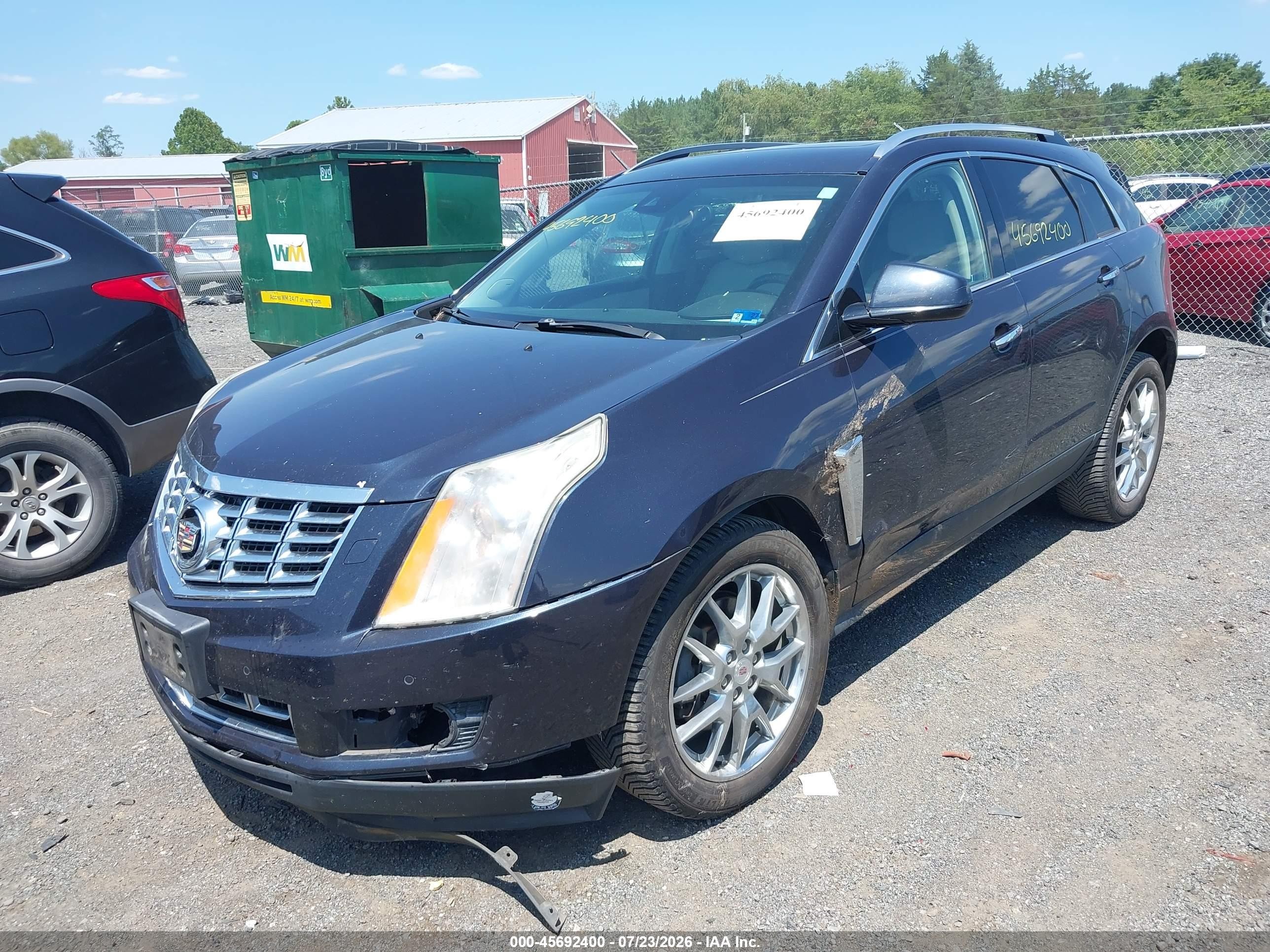 2014 Cadillac Srx Performance Collection Dark Blue vin: 3GYFNCE39ES586286