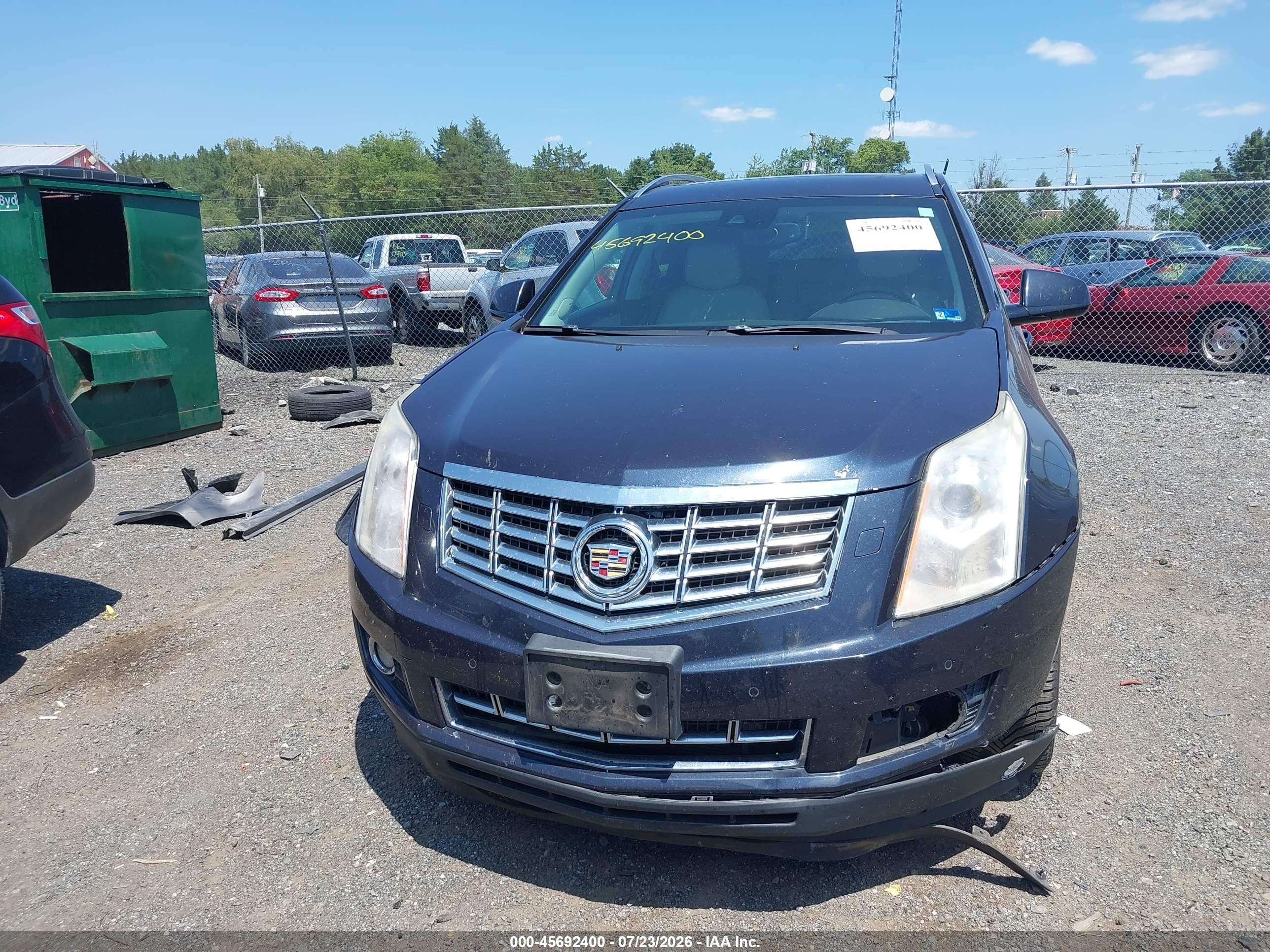 2014 Cadillac Srx Performance Collection Dark Blue vin: 3GYFNCE39ES586286