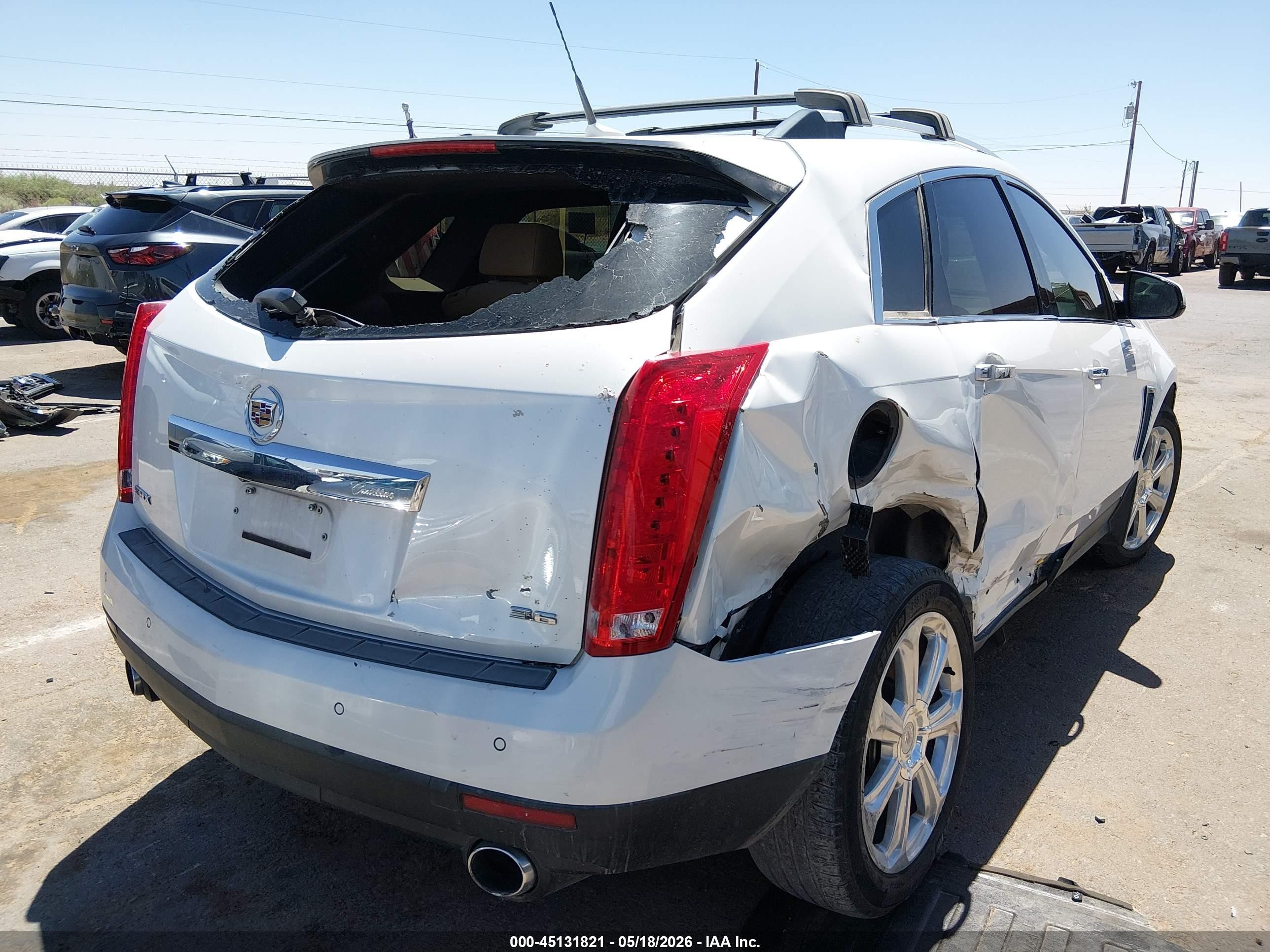 2014 Cadillac Srx Performance Collection White vin: 3GYFNCE39ES666378