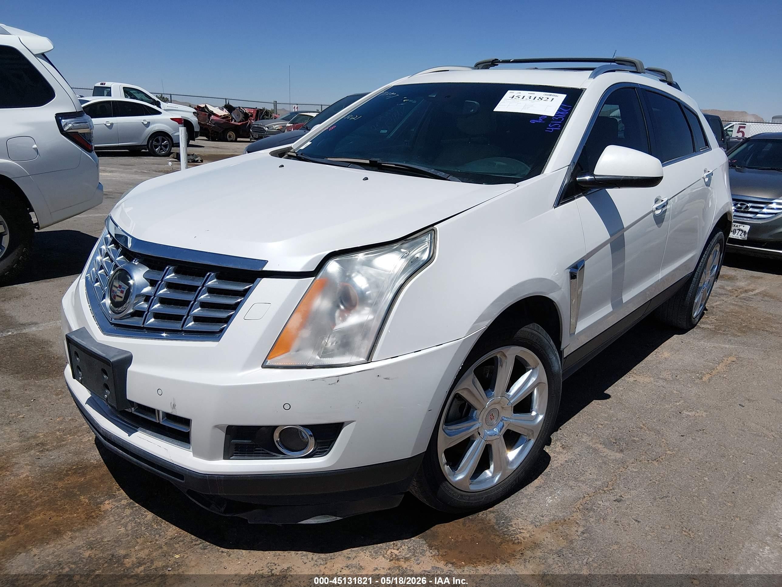 2014 Cadillac Srx Performance Collection White vin: 3GYFNCE39ES666378