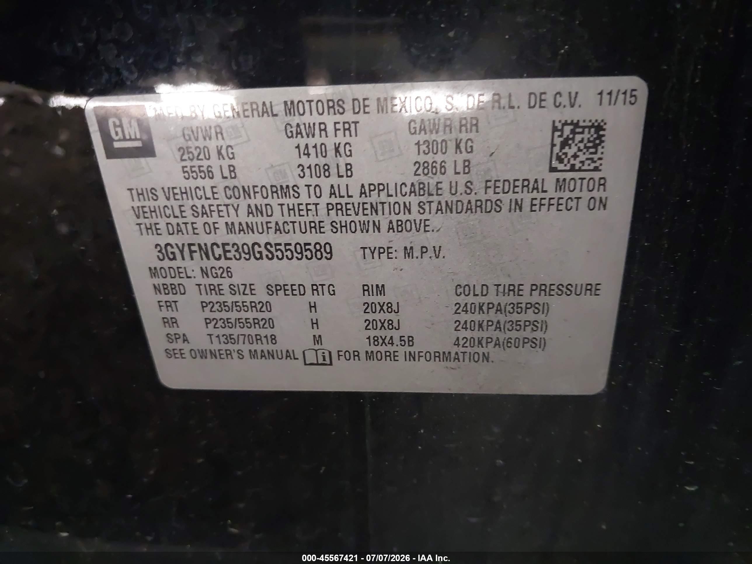 2016 Cadillac Srx Performance Collection Black vin: 3GYFNCE39GS559589