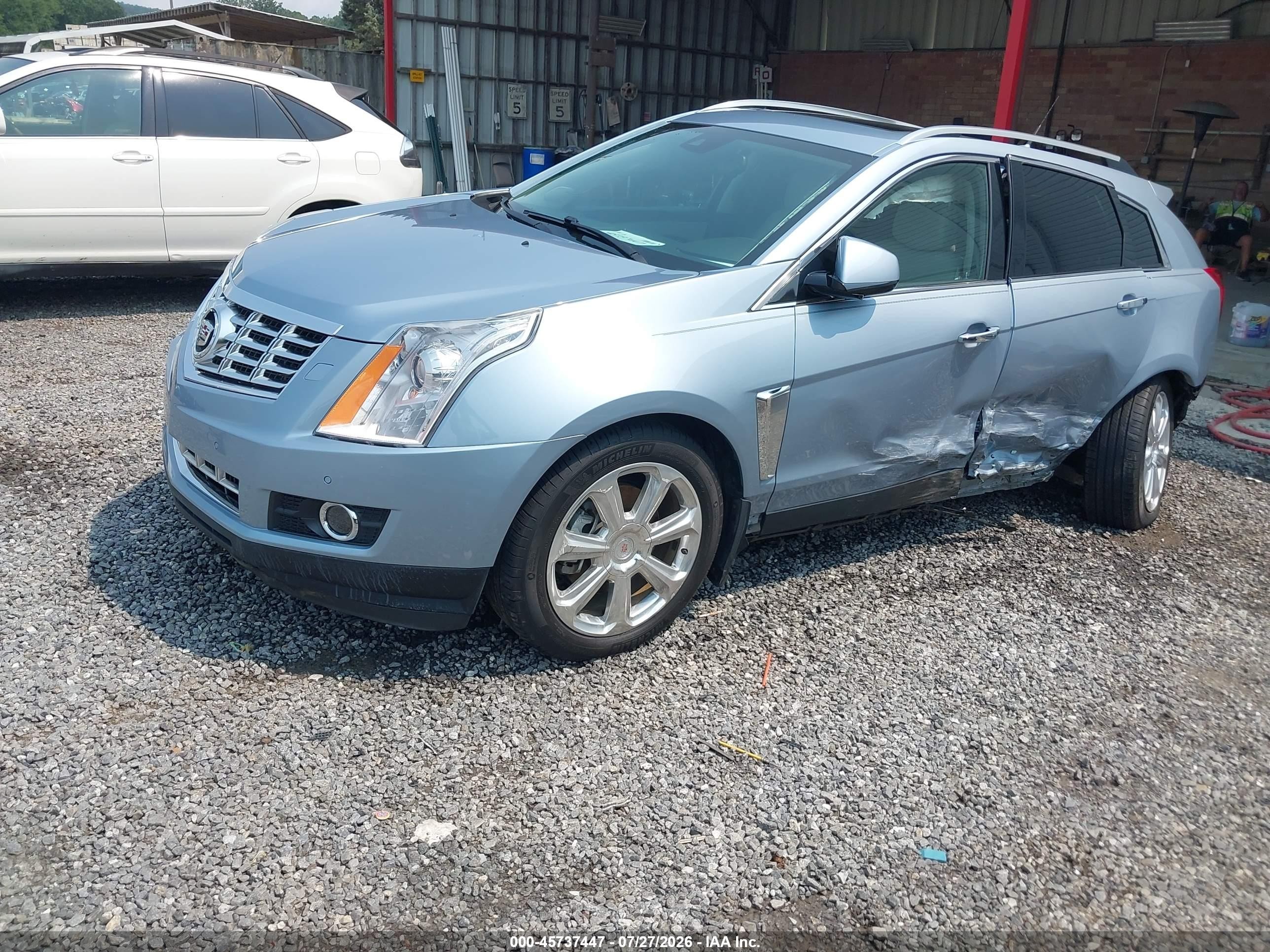 2014 Cadillac Srx Performance Collection Blue vin: 3GYFNCE3XES527702