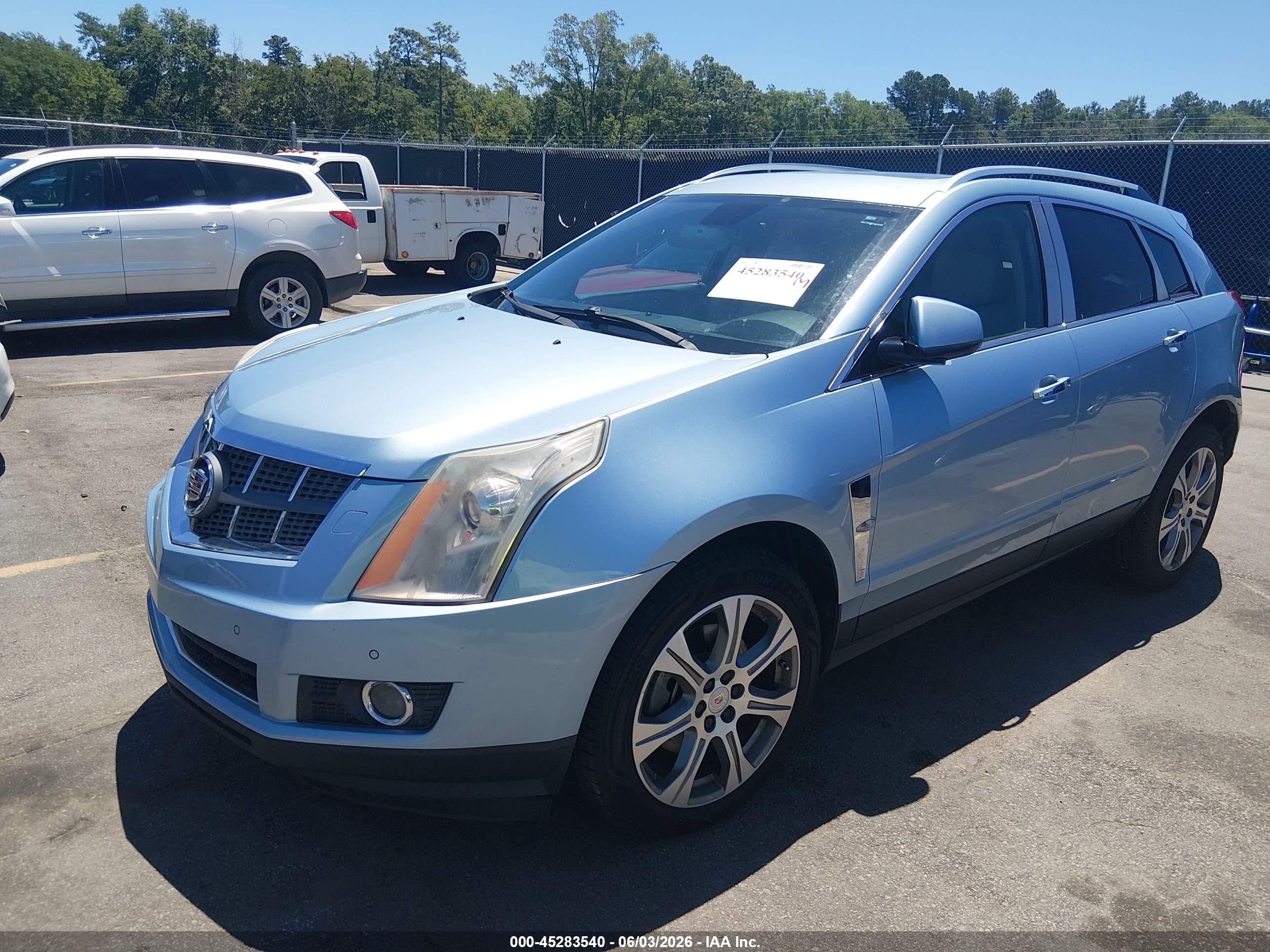 2011 Cadillac Srx Premium Collection Light Blue vin: 3GYFNCEY5BS660505
