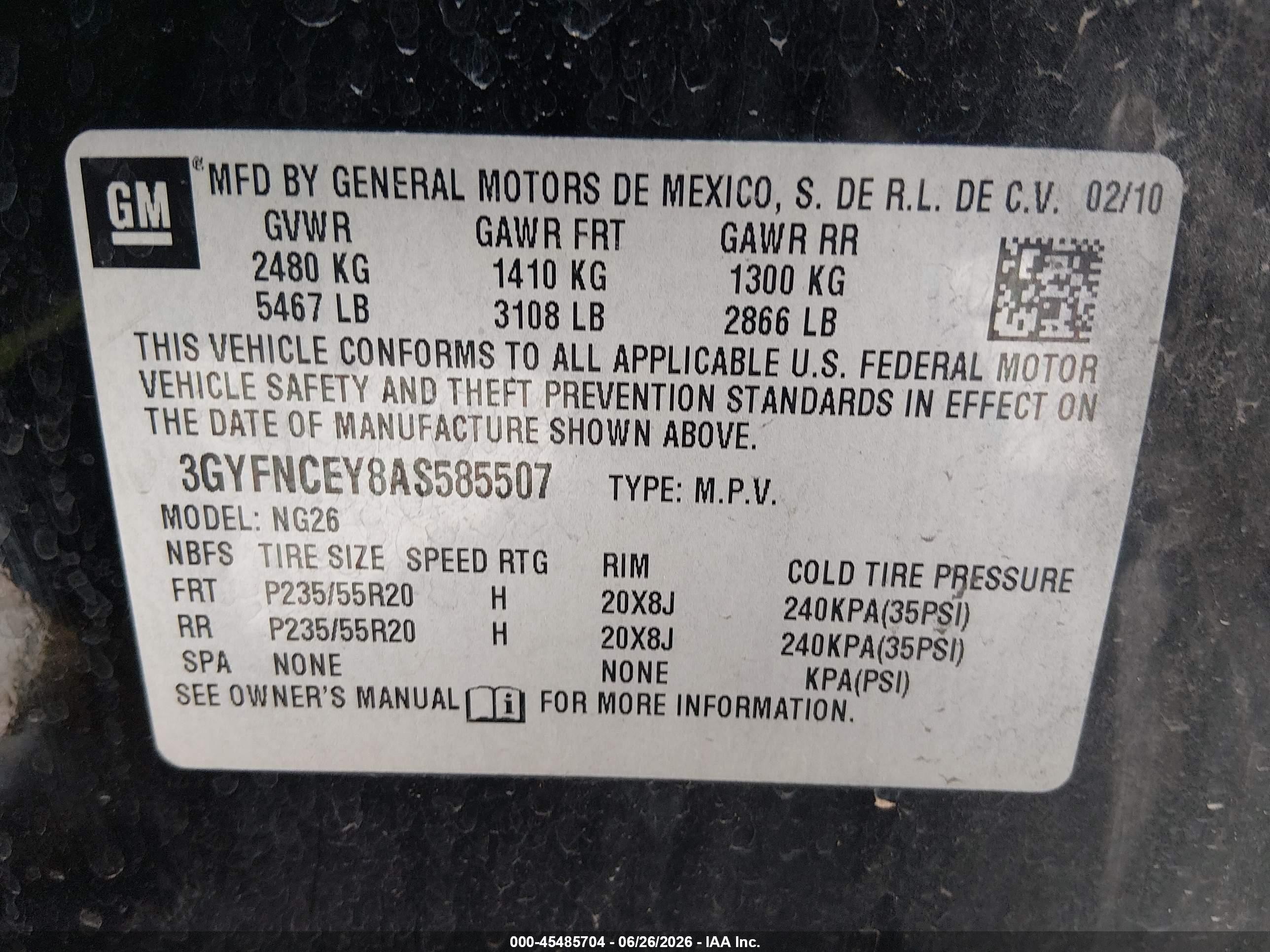 2010 Cadillac Srx Premium Collection Черный vin: 3GYFNCEY8AS585507