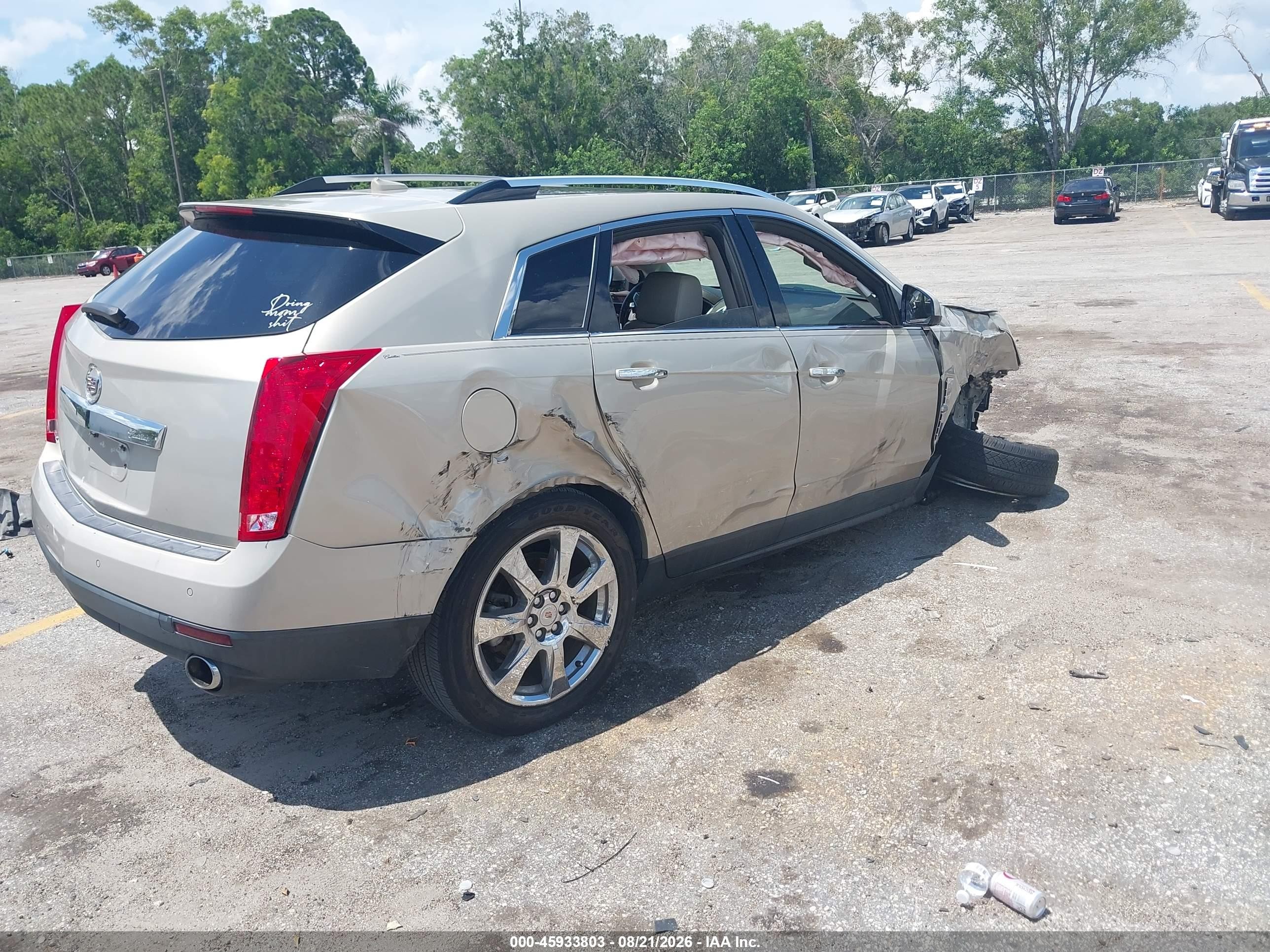 2010 Cadillac Srx Premium Collection Gold vin: 3GYFNCEYXAS587338