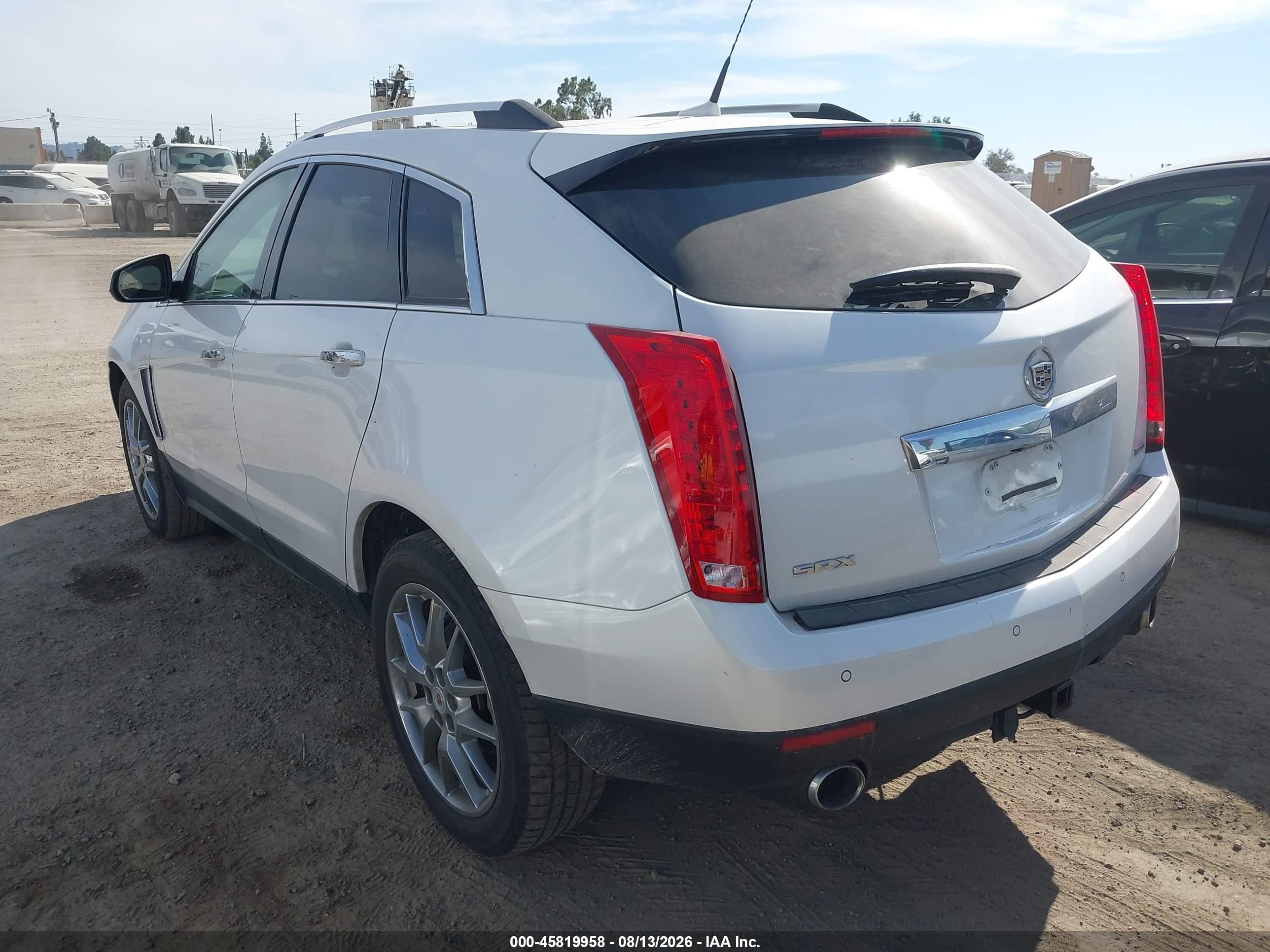 2013 Cadillac Srx Performance Collection White vin: 3GYFNDE30DS591588