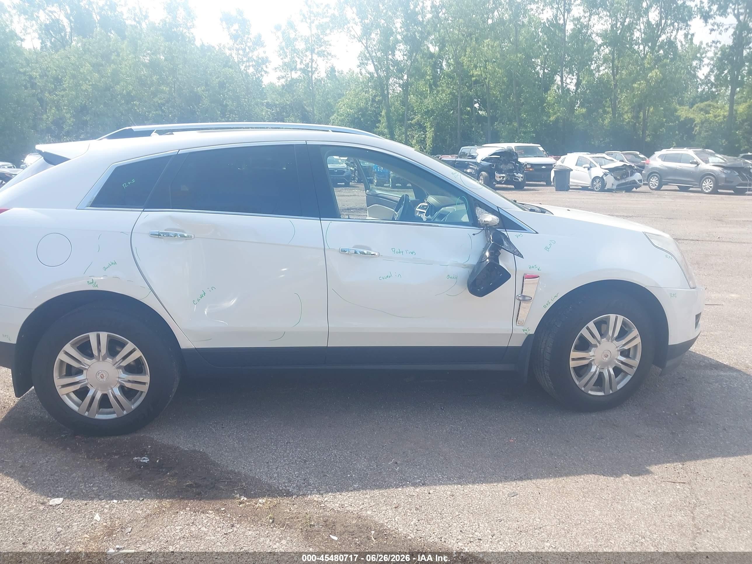 2012 Cadillac Srx Luxury Collection White vin: 3GYFNDE31CS604234