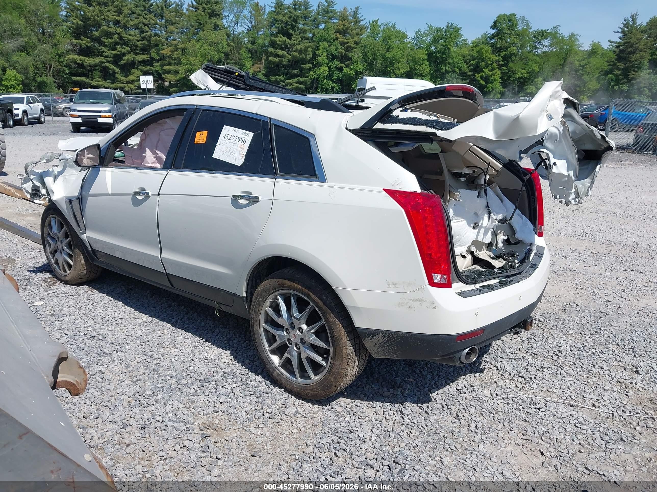 2013 Cadillac Srx Performance Collection White vin: 3GYFNDE31DS579322