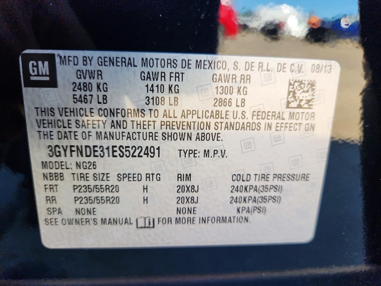2014 Cadillac Srx Premium Collection Black vin: 3GYFNDE31ES522491