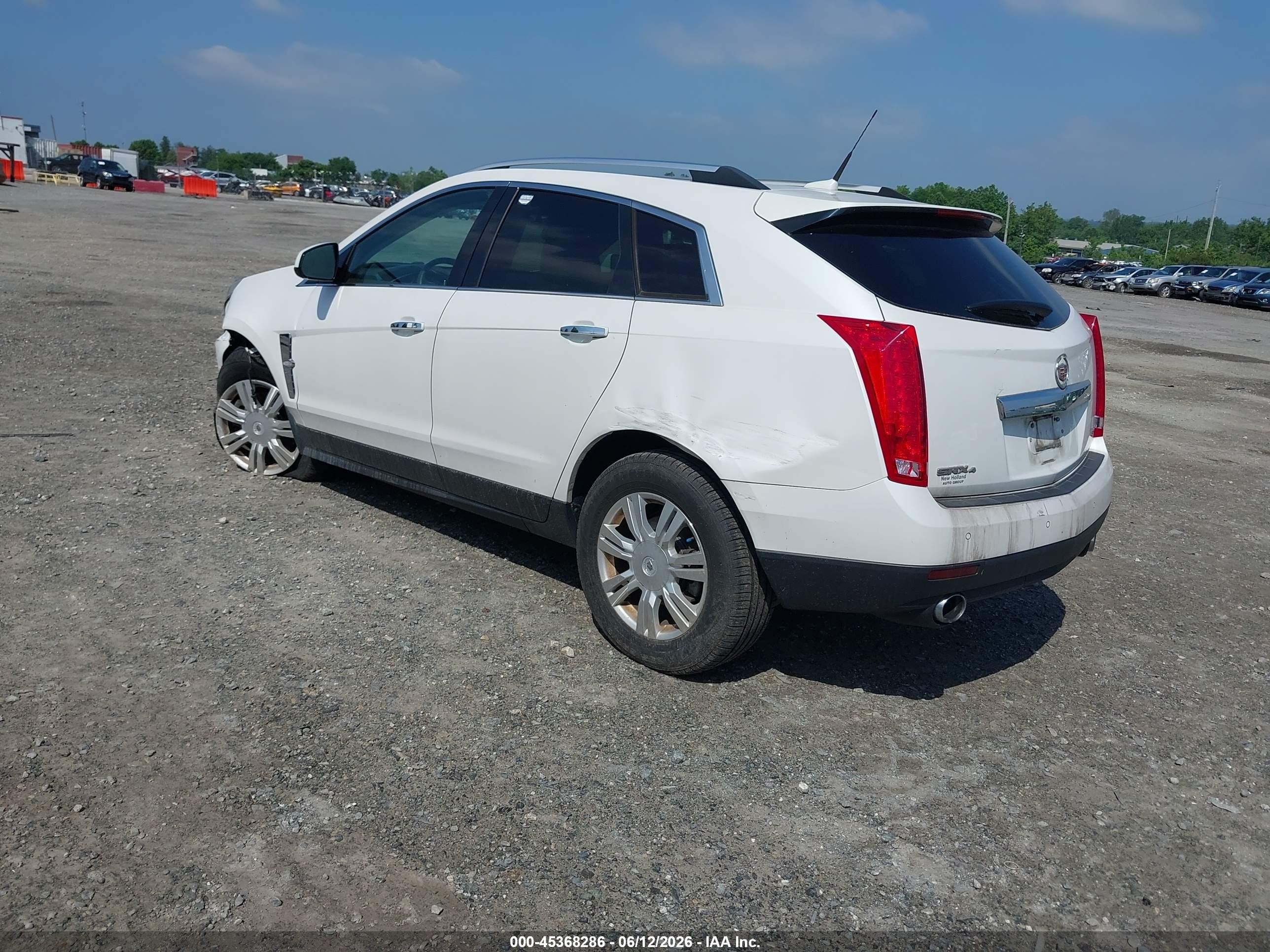 2012 Cadillac Srx Luxury Collection White vin: 3GYFNDE33CS555098