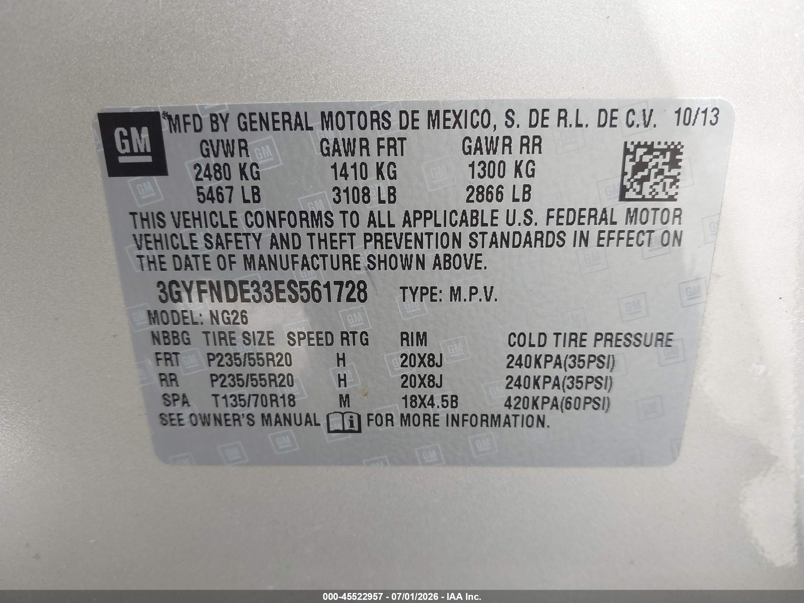 2014 Cadillac Srx Premium Collection Gold vin: 3GYFNDE33ES561728
