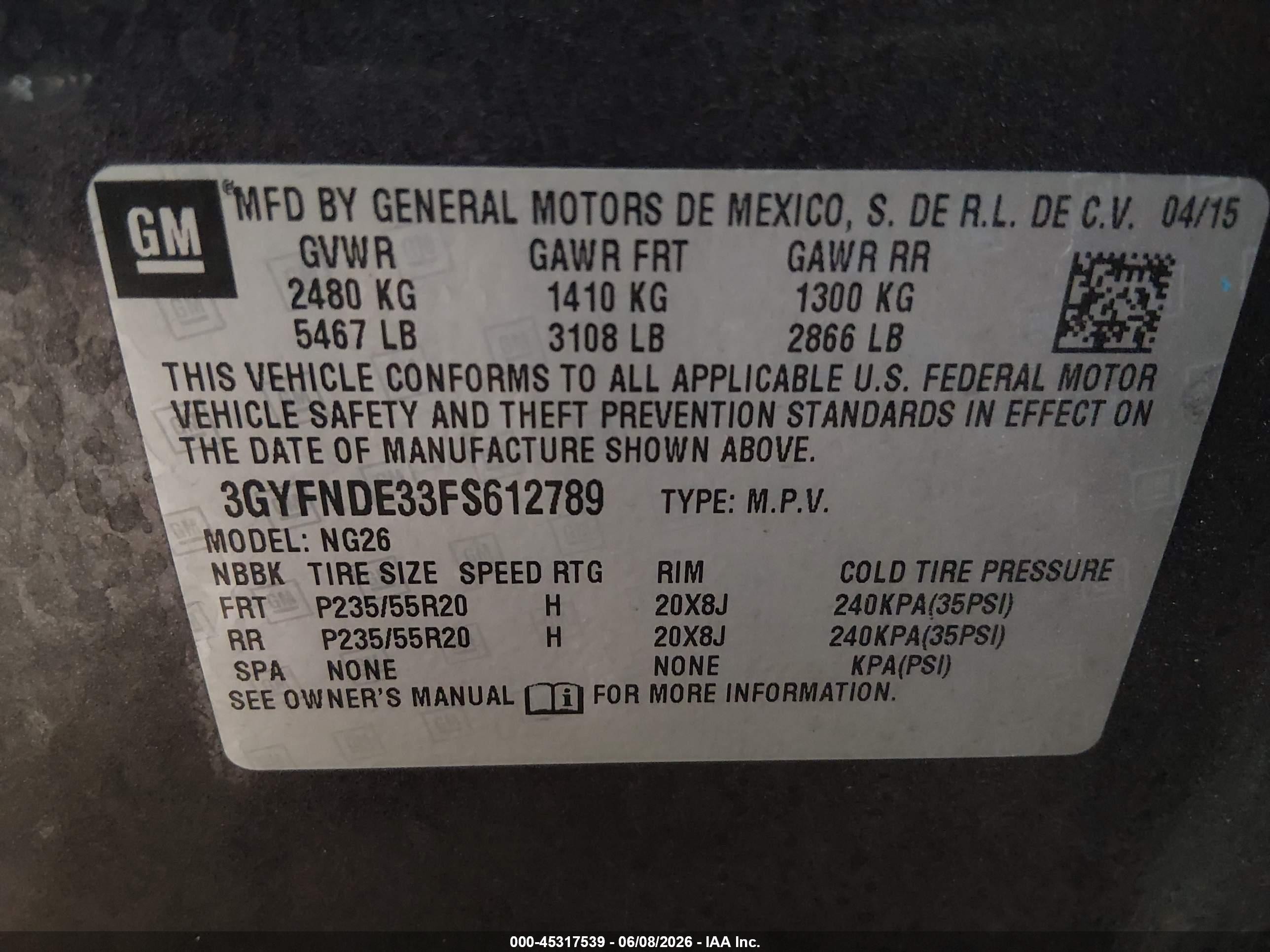 2015 Cadillac Srx Premium Collection Серый vin: 3GYFNDE33FS612789
