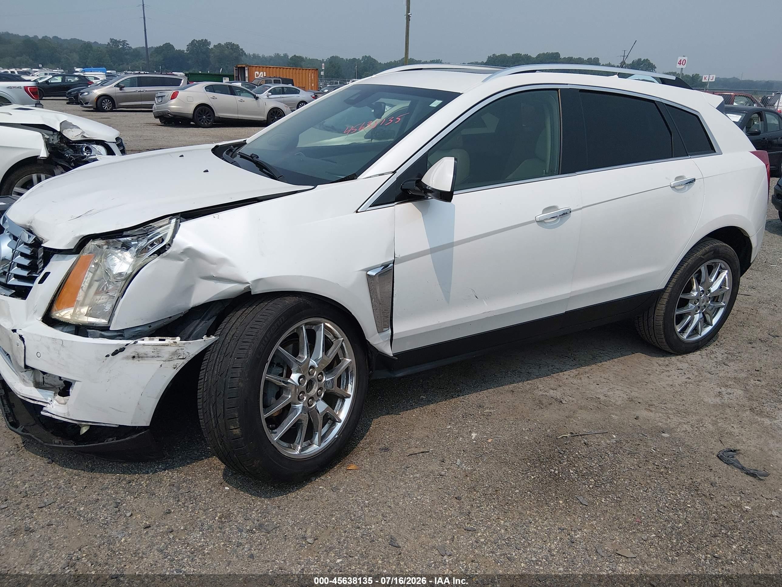 2013 Cadillac Srx Performance Collection White vin: 3GYFNDE36DS645217