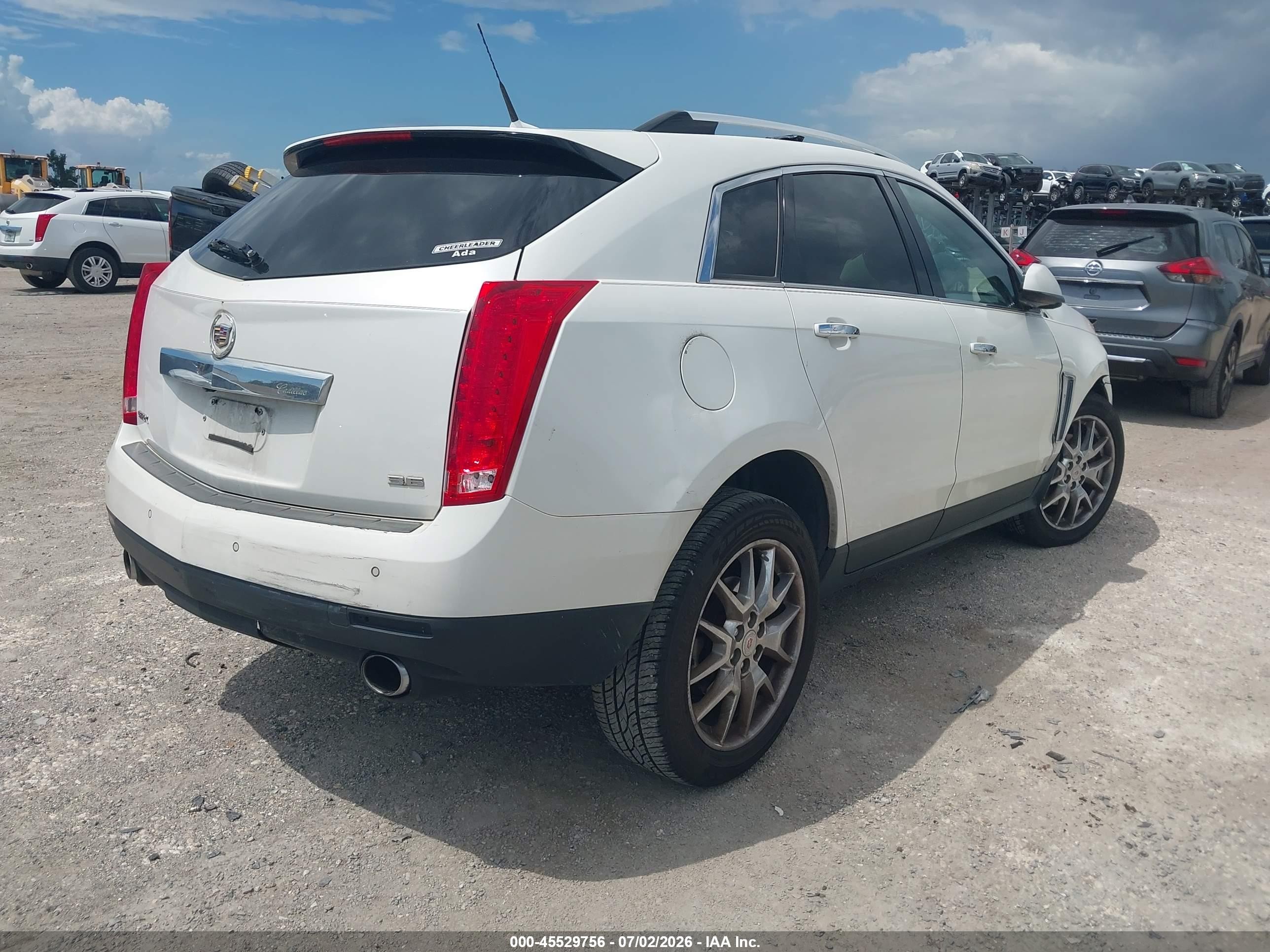 2013 Cadillac Srx Performance Collection White vin: 3GYFNDE37DS655514