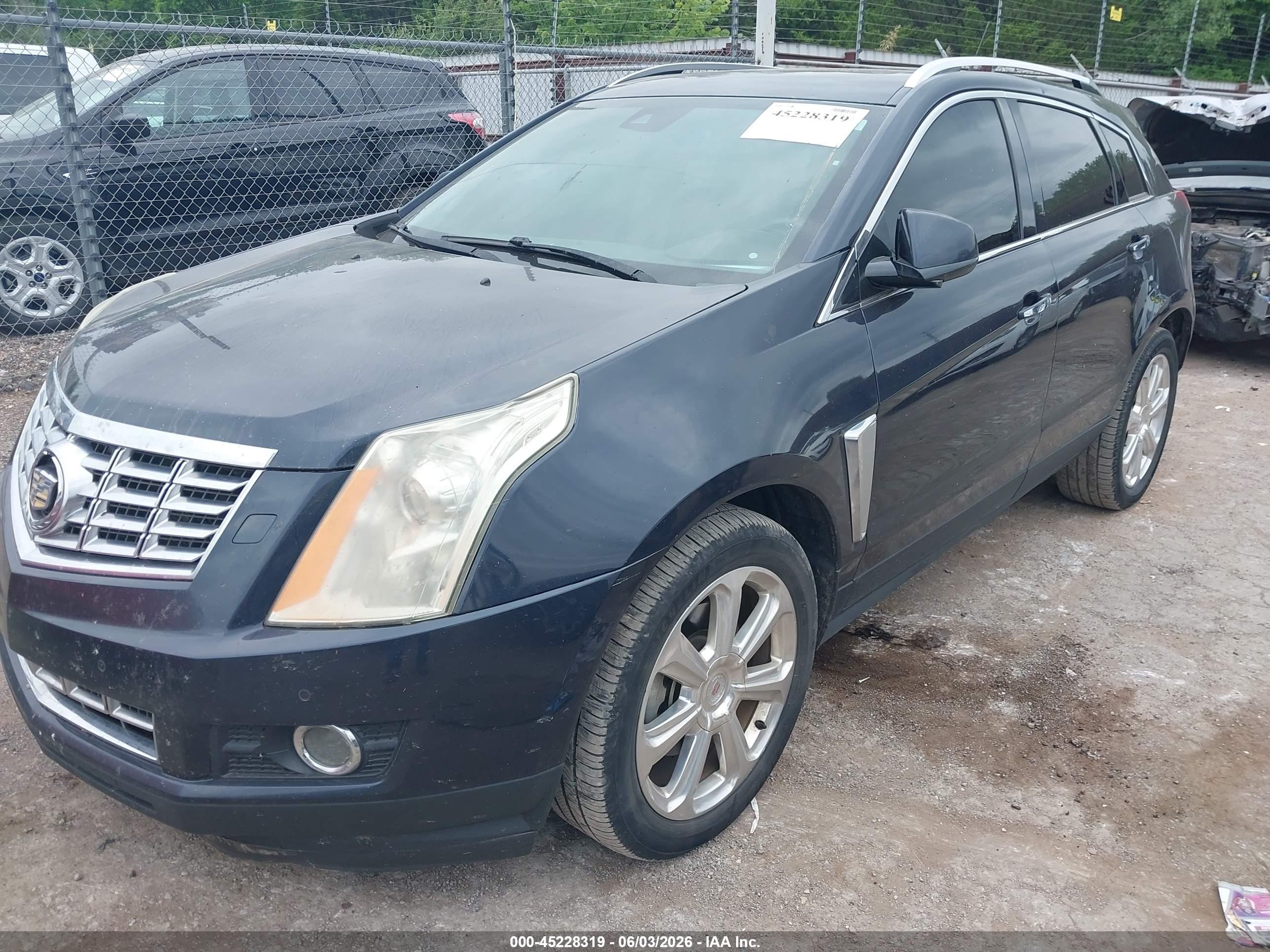 2014 Cadillac Srx Premium Collection Blue vin: 3GYFNDE37ES543460