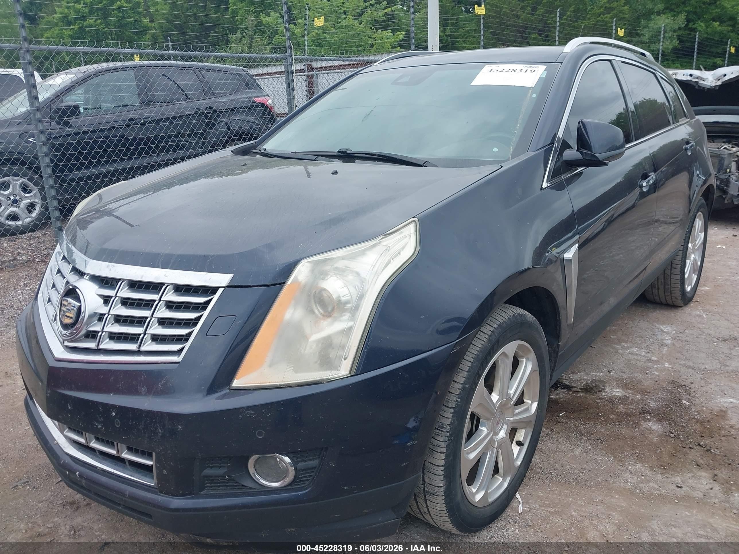 2014 Cadillac Srx Premium Collection Blue vin: 3GYFNDE37ES543460