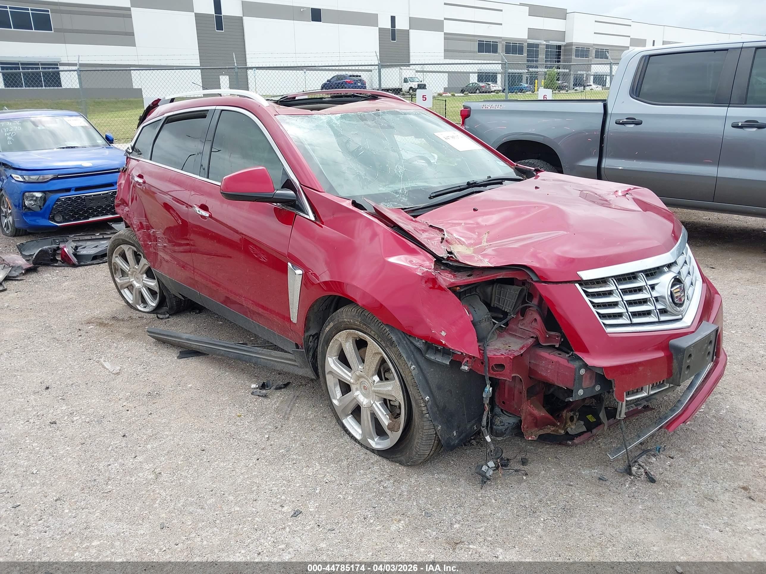 2015 Cadillac Srx Premium Collection Red vin: 3GYFNDE38FS574797