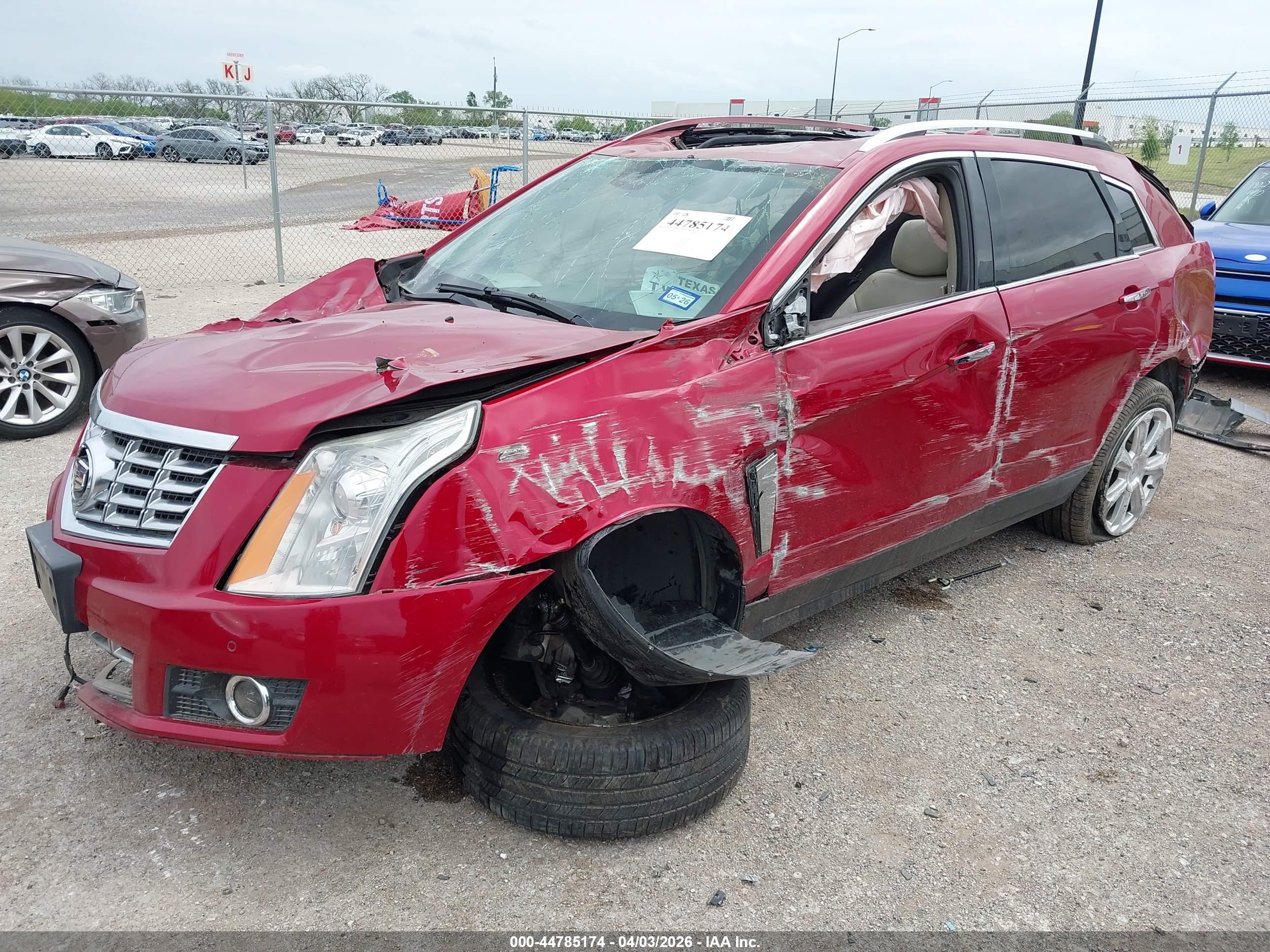 2015 Cadillac Srx Premium Collection Red vin: 3GYFNDE38FS574797
