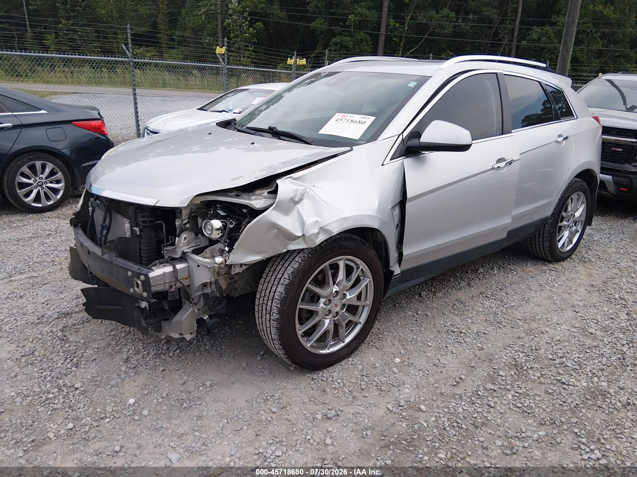 2013 Cadillac Srx Performance Collection Silver vin: 3GYFNDE3XDS508958