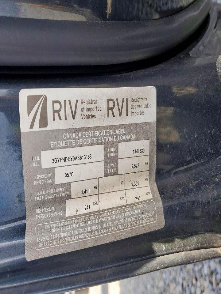 2010 Cadillac Srx Luxury Collection Gray vin: 3GYFNDEY0AS613158