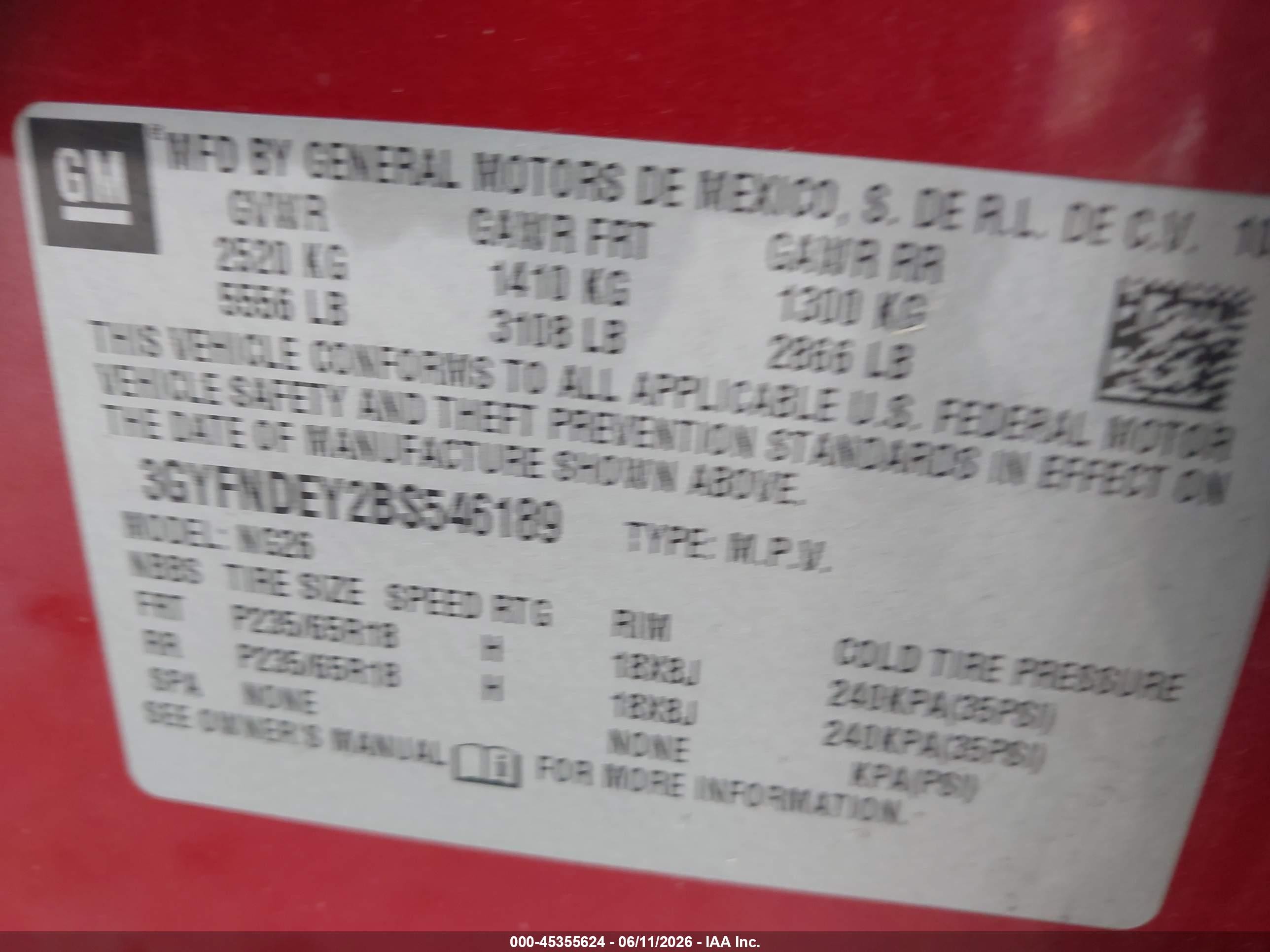 2011 Cadillac Srx Luxury Collection Red vin: 3GYFNDEY2BS546189