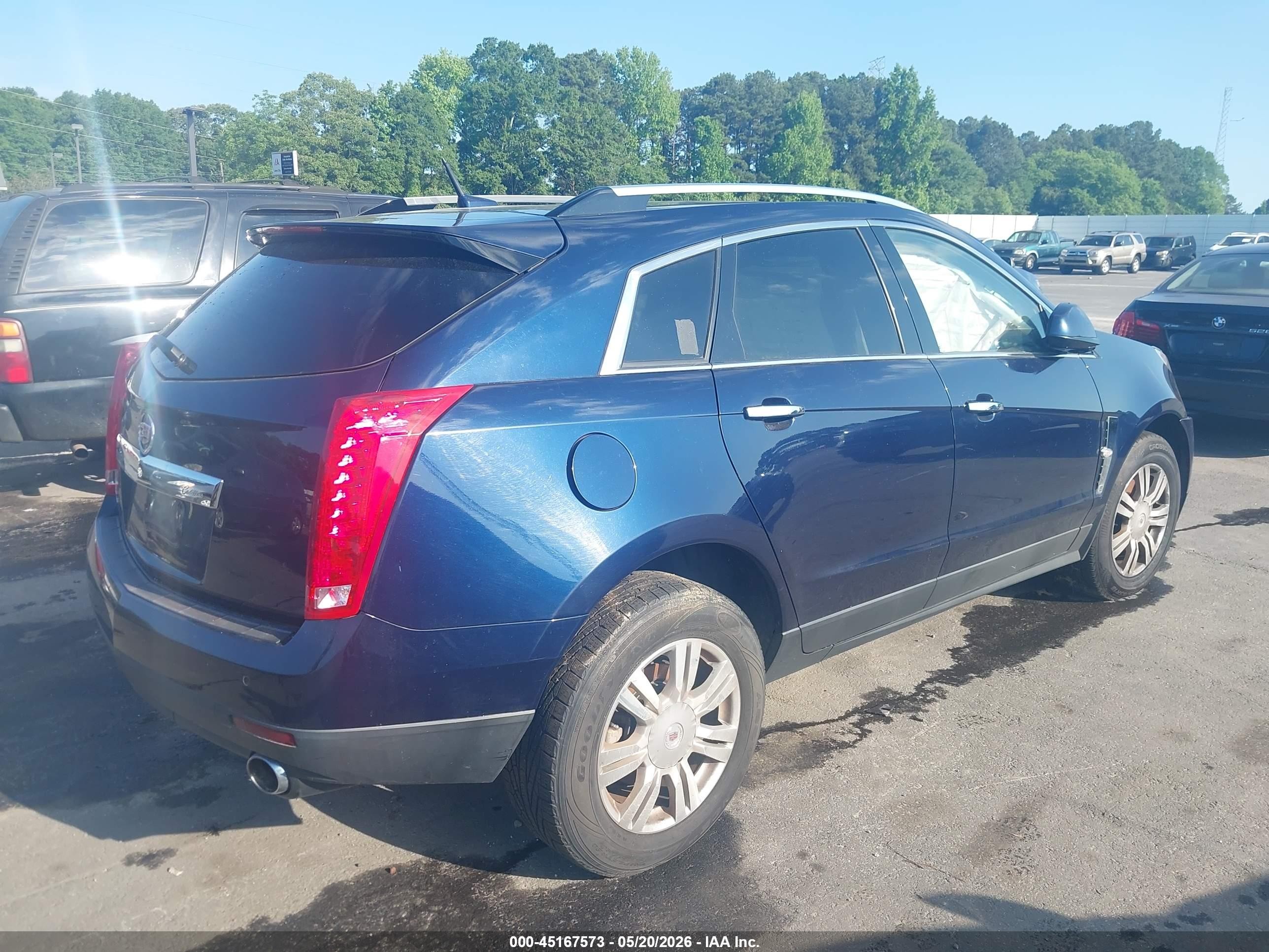 2010 Cadillac Srx Luxury Collection Blue vin: 3GYFNDEYXAS614415
