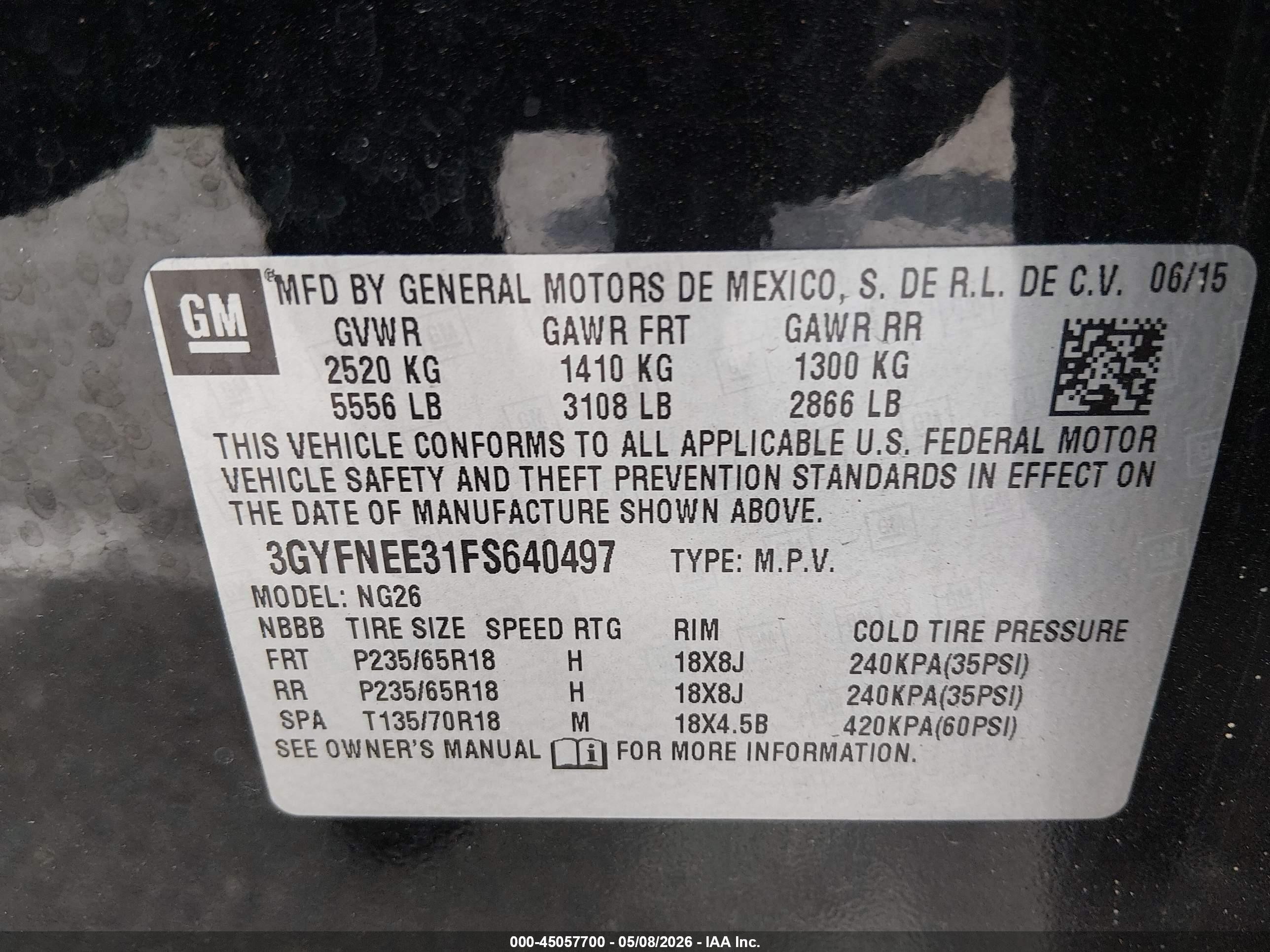 2015 Cadillac Srx Luxury Collection Black vin: 3GYFNEE31FS640497