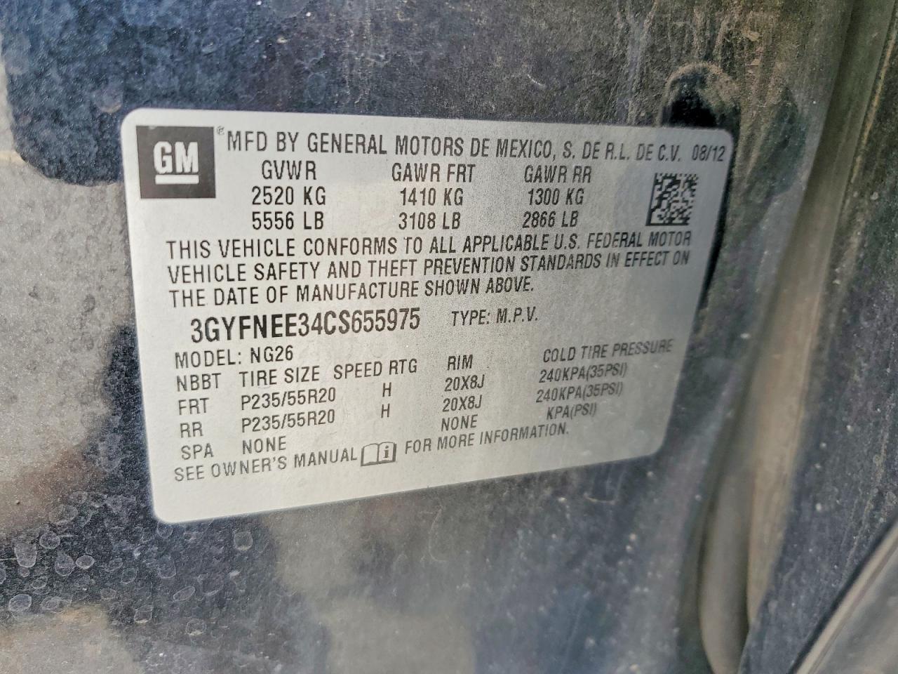 2012 Cadillac Srx Black vin: 3GYFNEE34CS655975