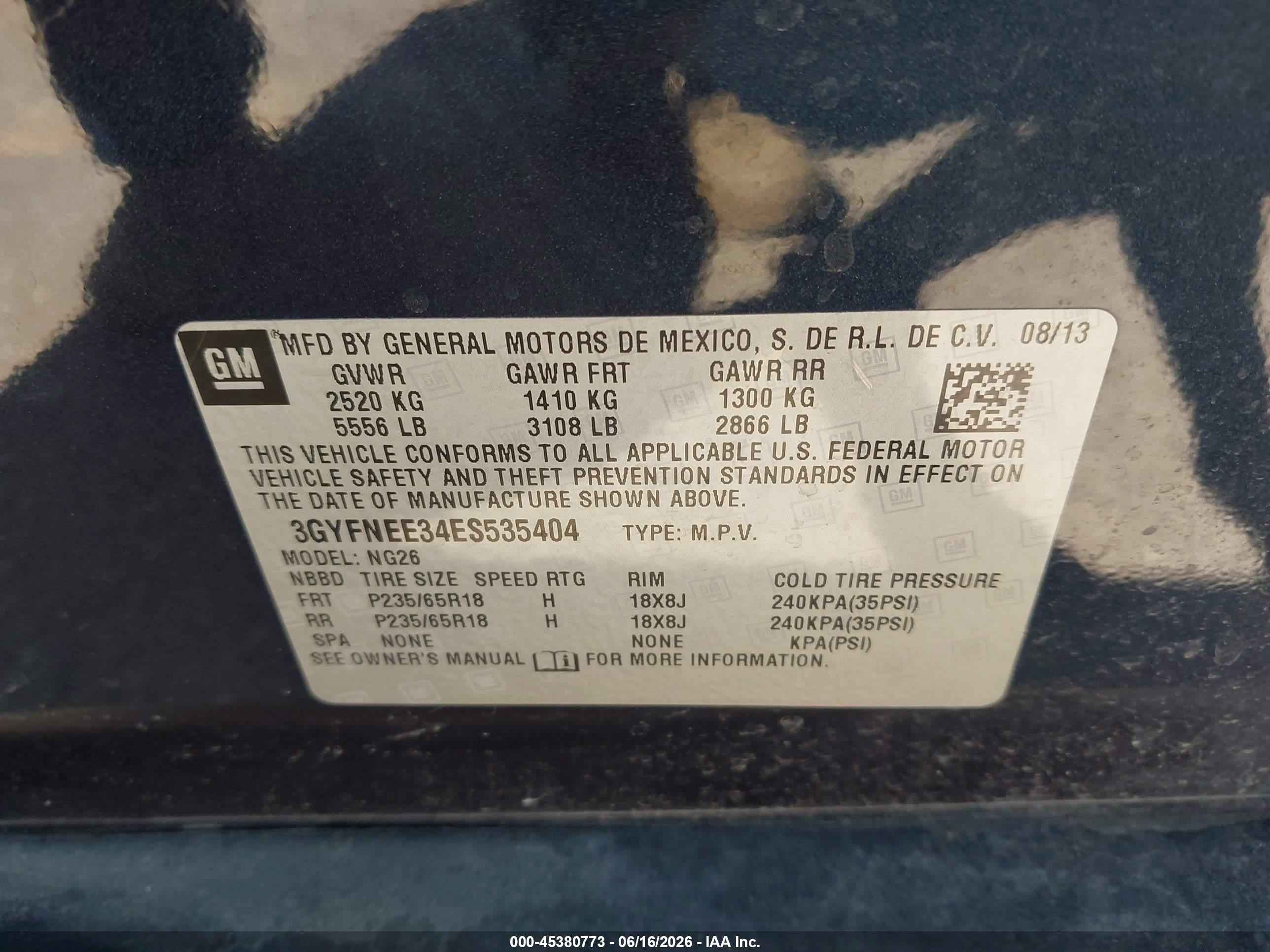 2014 Cadillac Srx Luxury Collection Синий vin: 3GYFNEE34ES535404