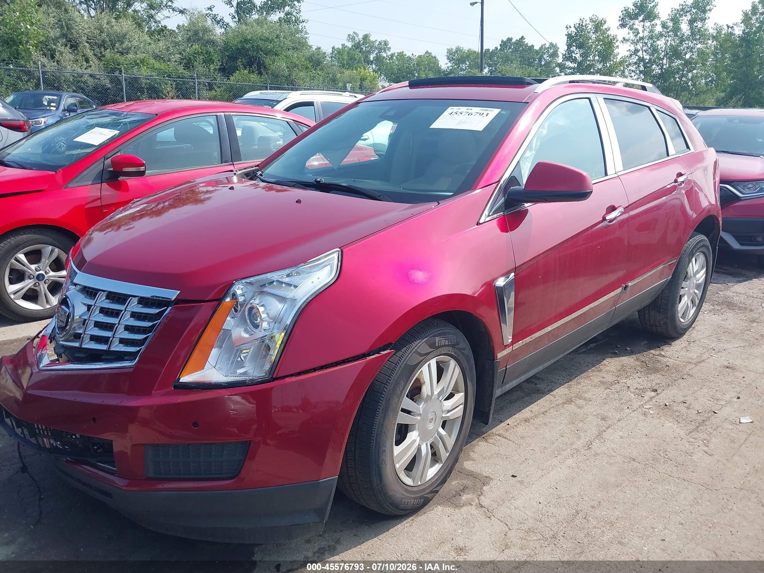 2015 Cadillac Srx Luxury Collection Красный vin: 3GYFNEE37FS596294
