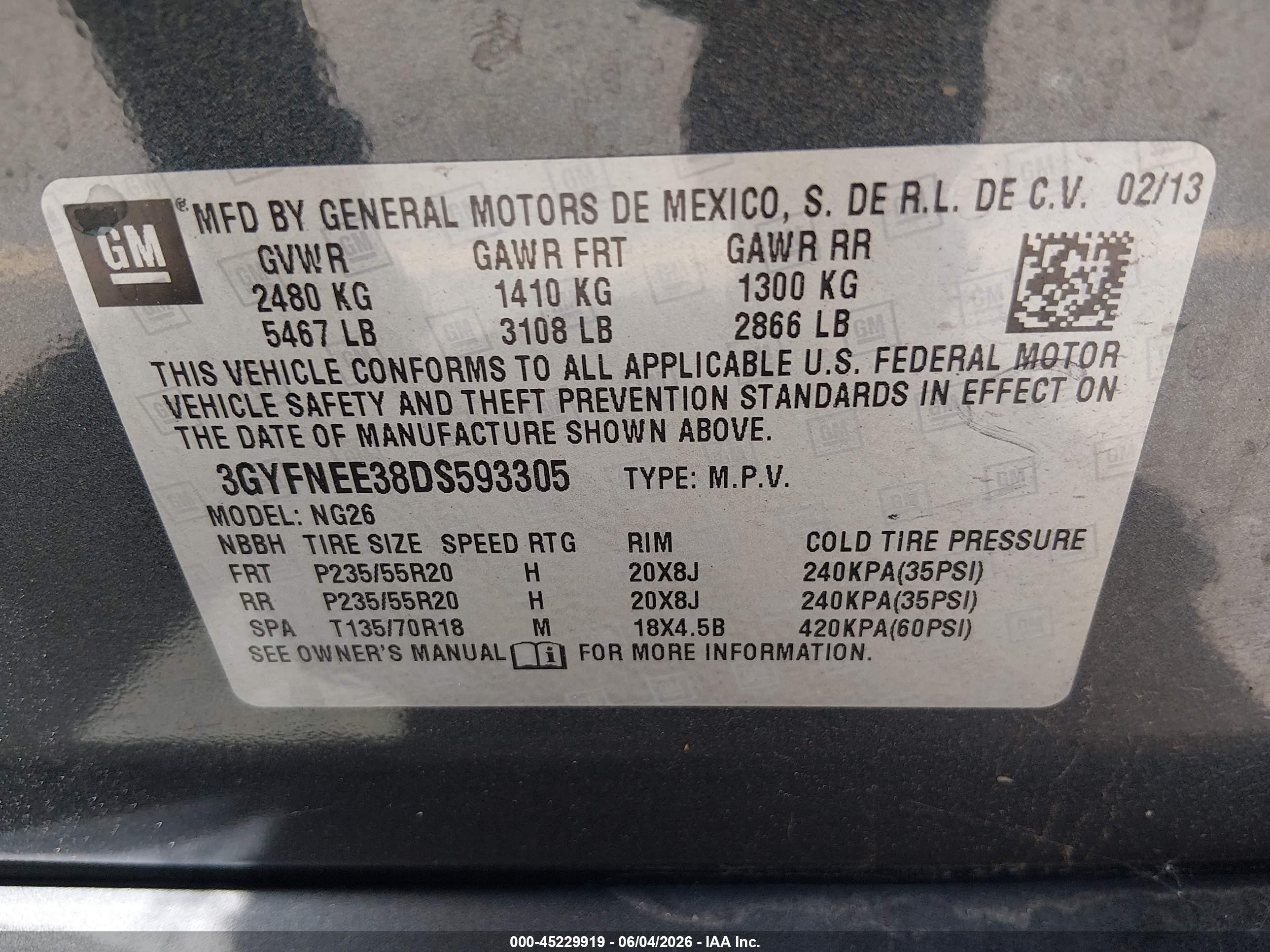 2013 Cadillac Srx Premium Collection Gray vin: 3GYFNEE38DS593305