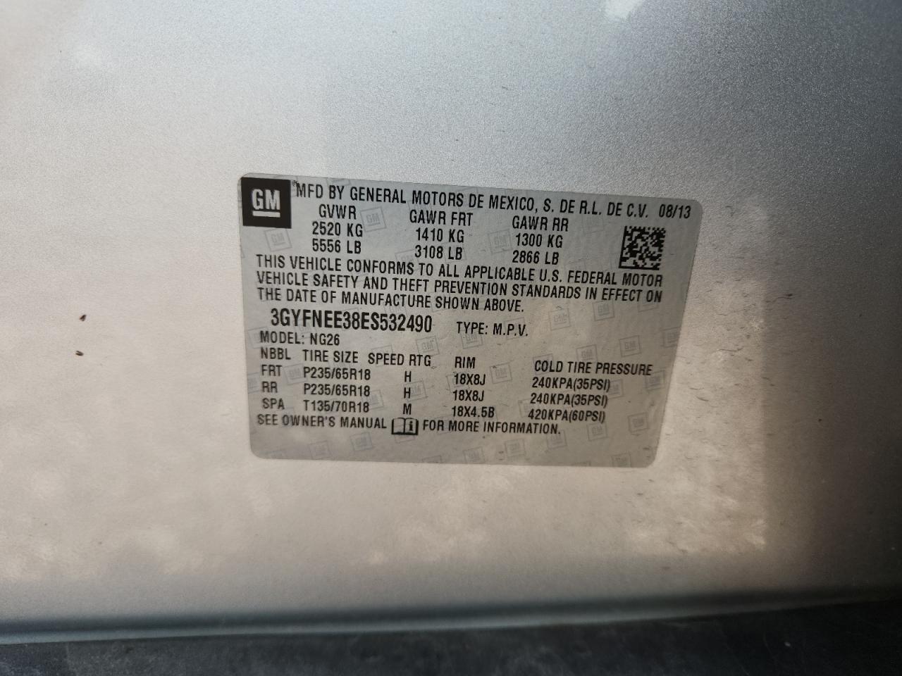 2014 Cadillac Srx Luxury Collection Silver vin: 3GYFNEE38ES532490
