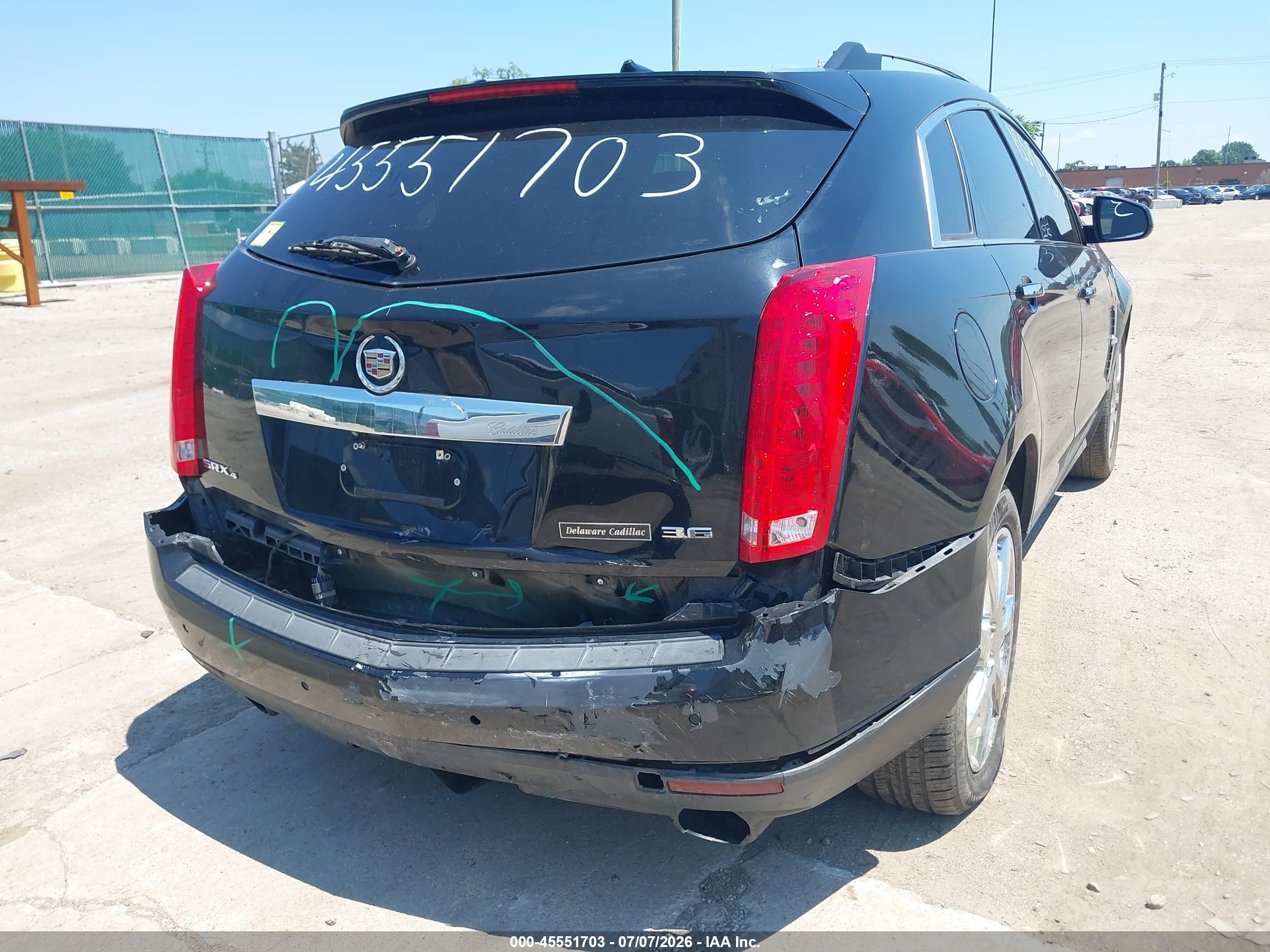 2012 Cadillac Srx Performance Collection Black vin: 3GYFNEE39CS601846
