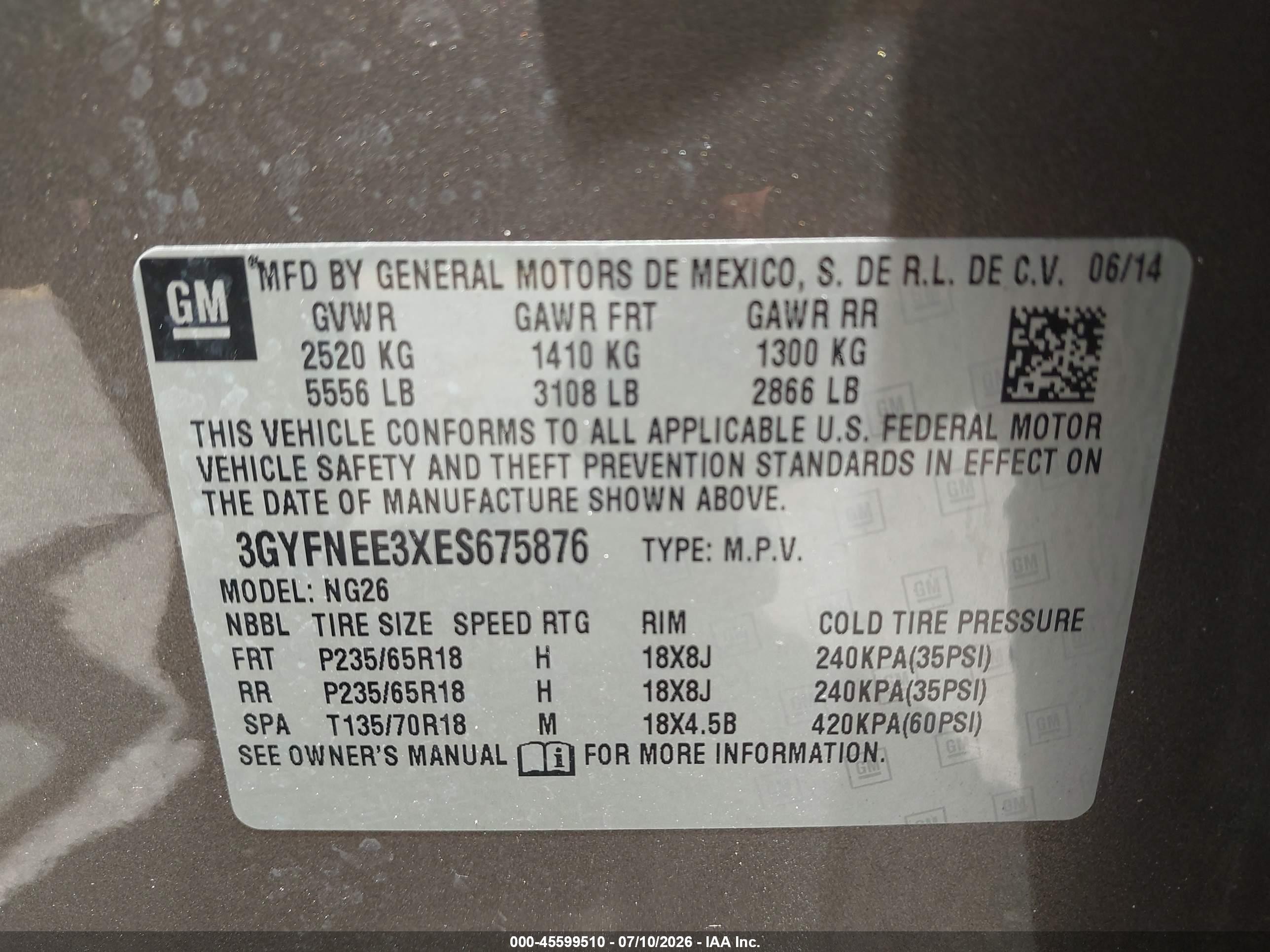 2014 Cadillac Srx Luxury Collection Коричневый vin: 3GYFNEE3XES675876