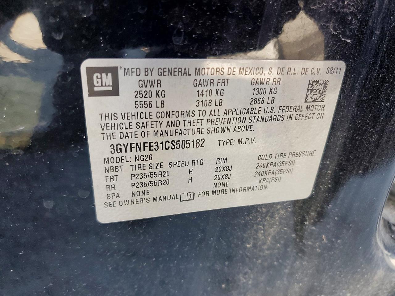 2012 Cadillac Srx Premium Collection Black vin: 3GYFNFE31CS505182