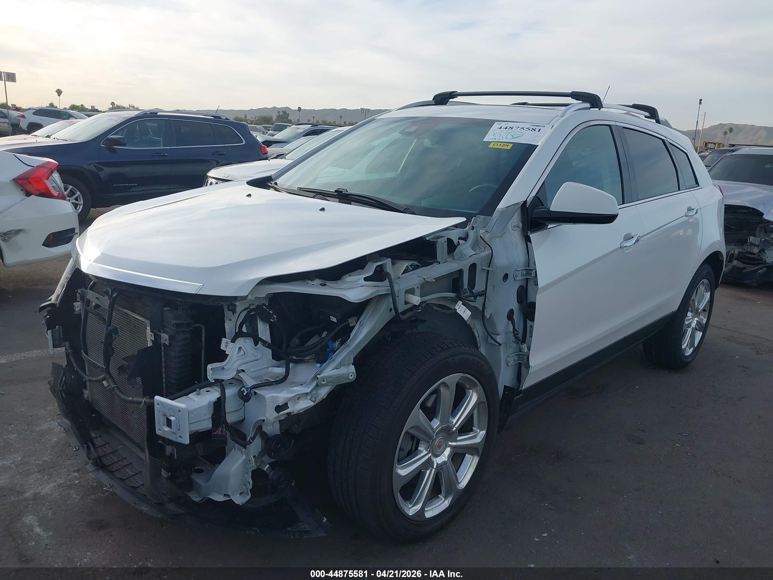 2014 Cadillac Srx Performance Collection White vin: 3GYFNFE32ES654736