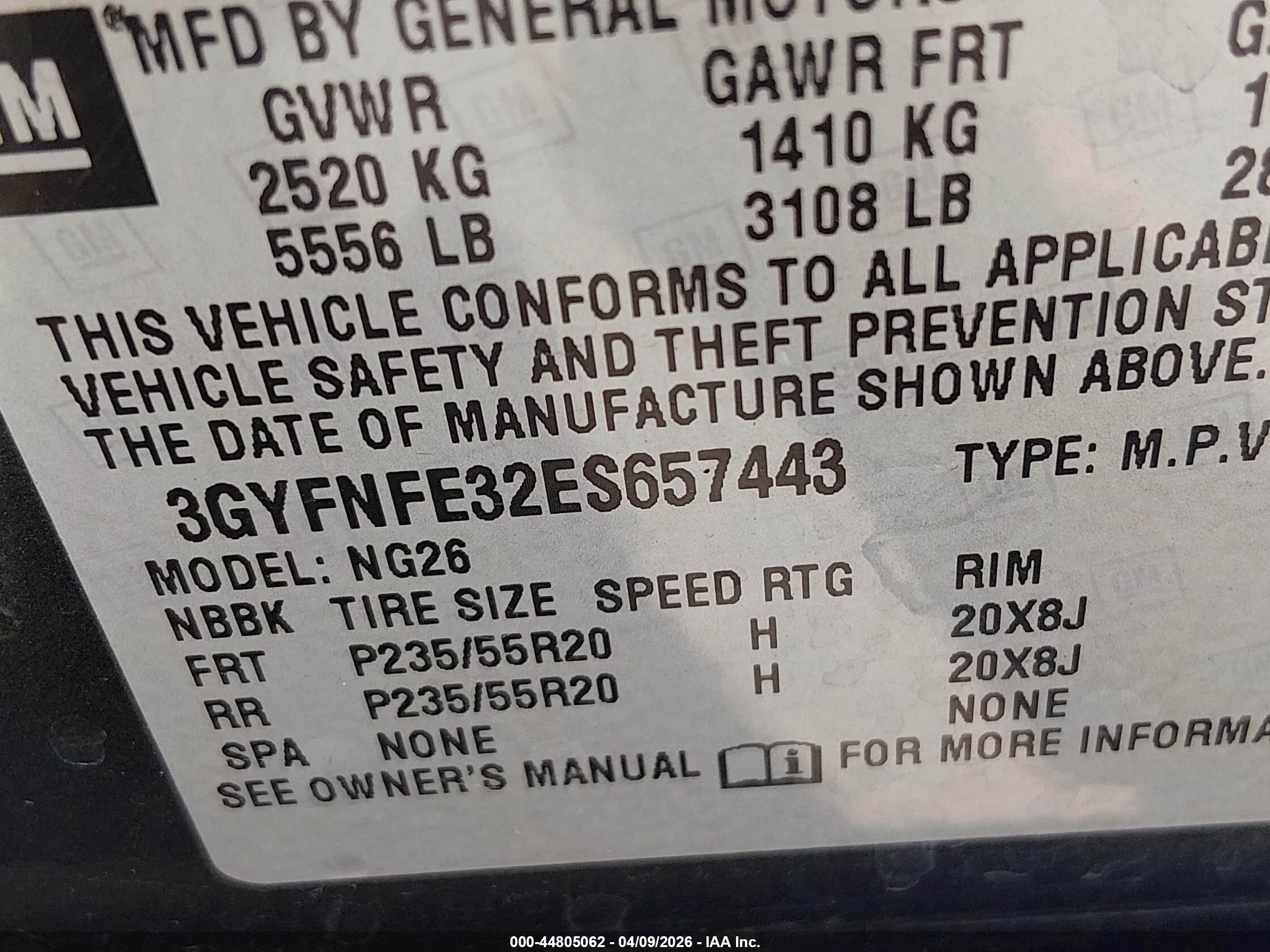 2014 Cadillac Srx Performance Collection Gray vin: 3GYFNFE32ES657443