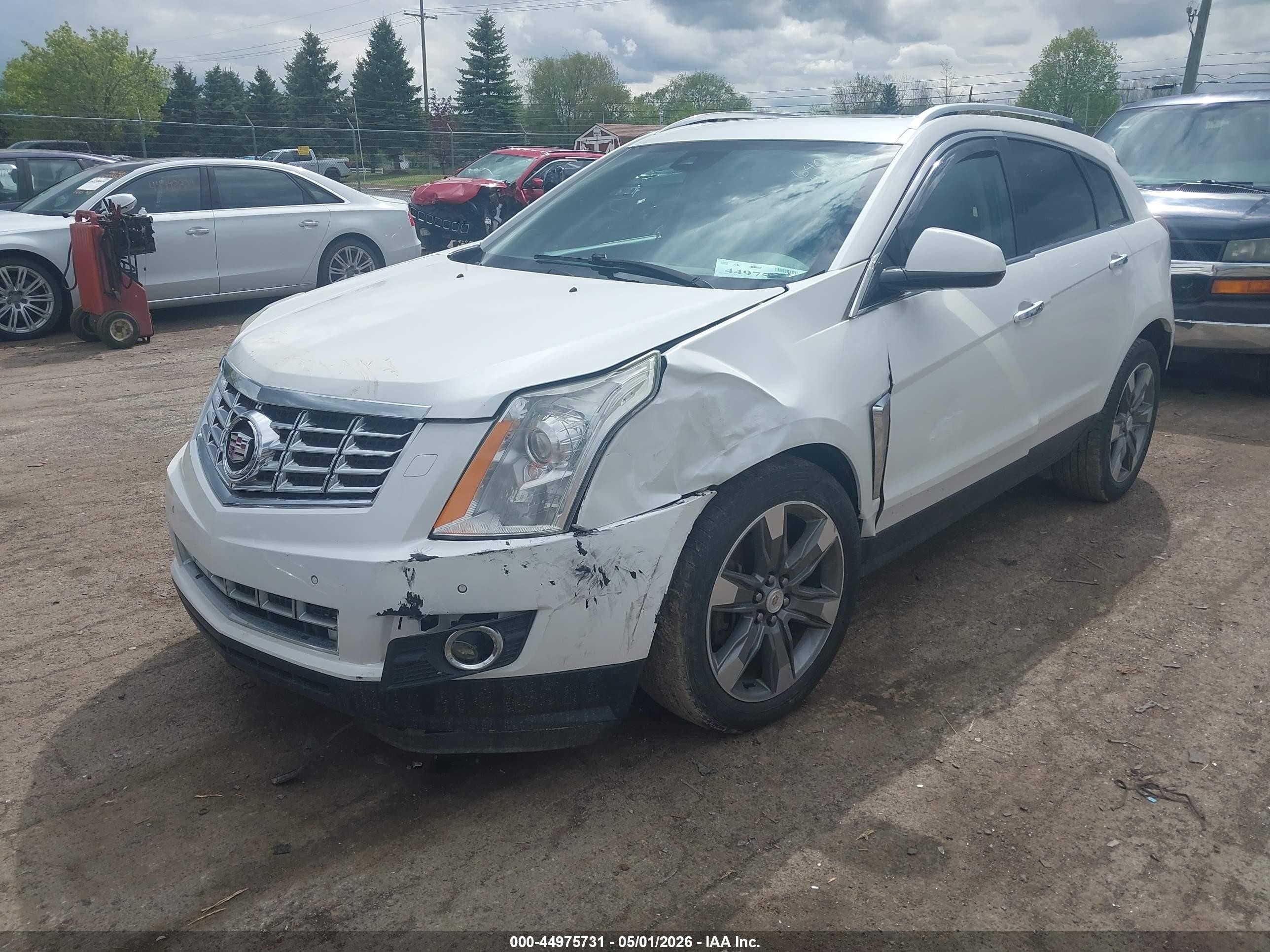 2014 Cadillac Srx Performance Collection White vin: 3GYFNFE33ES586401