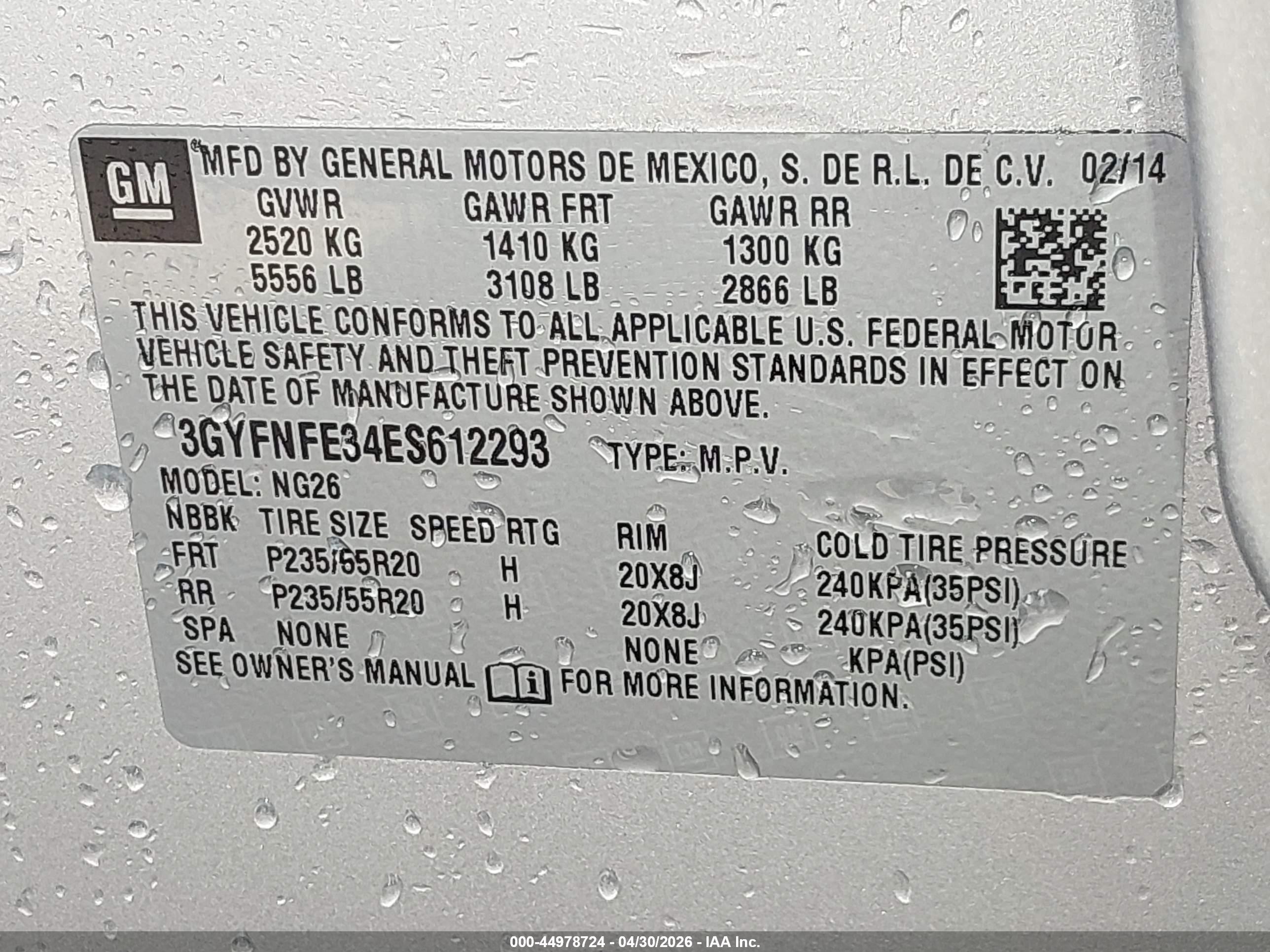2014 Cadillac Srx Performance Collection Серебряный vin: 3GYFNFE34ES612293