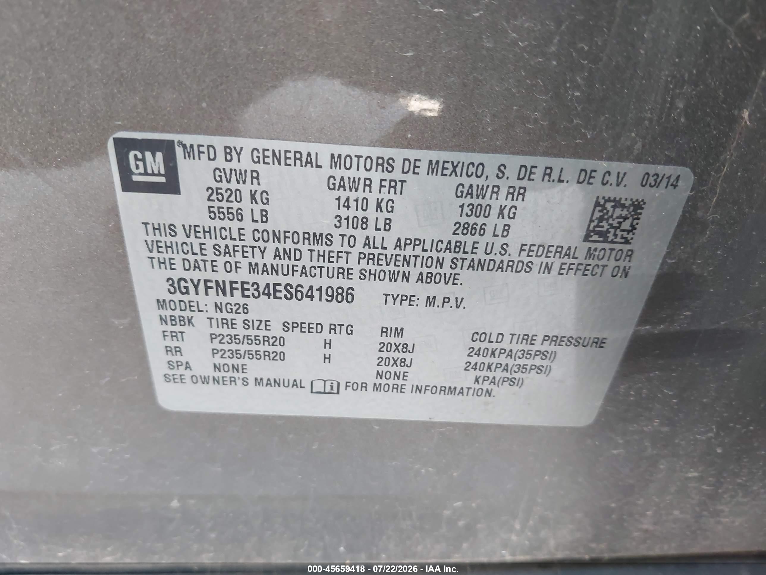 2014 Cadillac Srx Performance Collection Коричневый vin: 3GYFNFE34ES641986