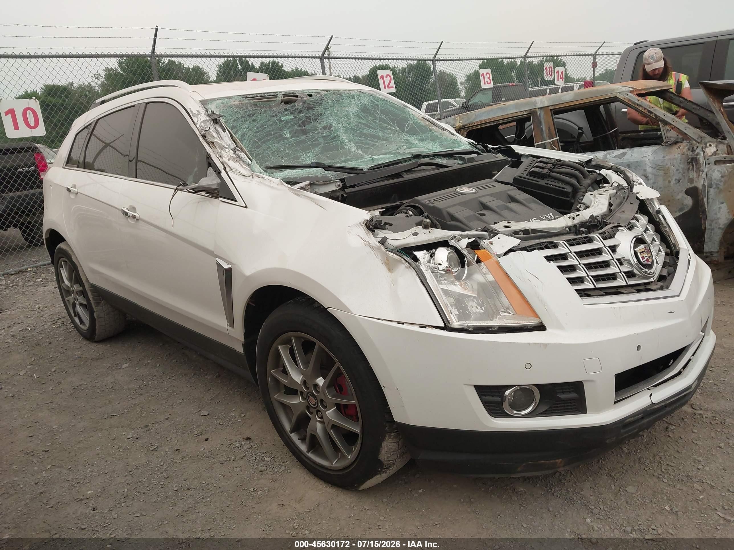 2015 Cadillac Srx Performance Collection White vin: 3GYFNFE36FS641571