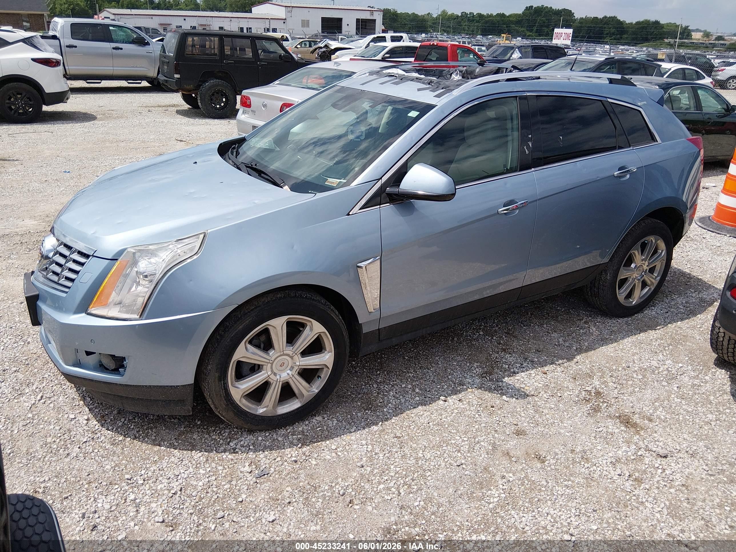 2014 Cadillac Srx Performance Collection Blue vin: 3GYFNFE37ES544698