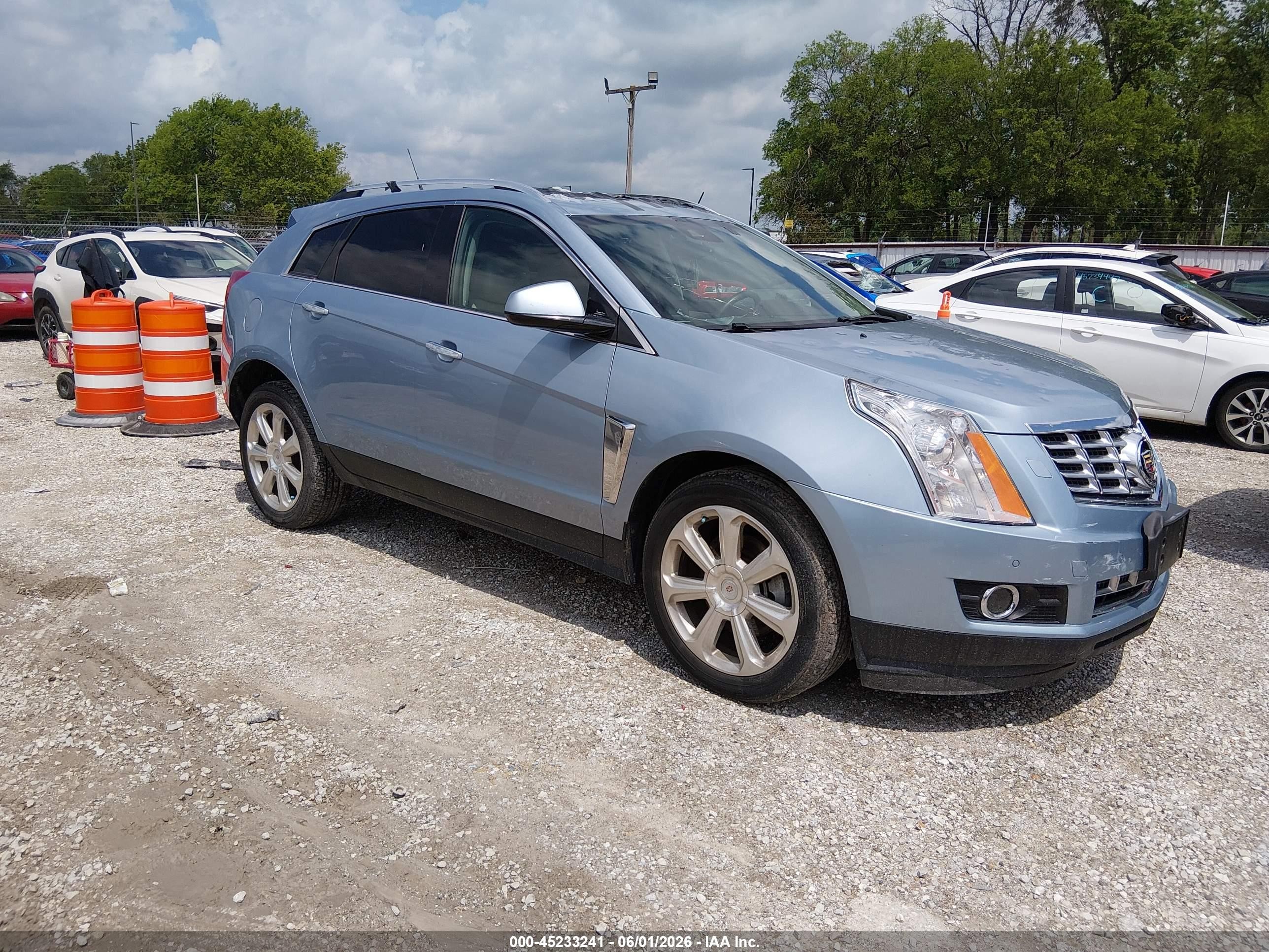 2014 Cadillac Srx Performance Collection Синий vin: 3GYFNFE37ES544698