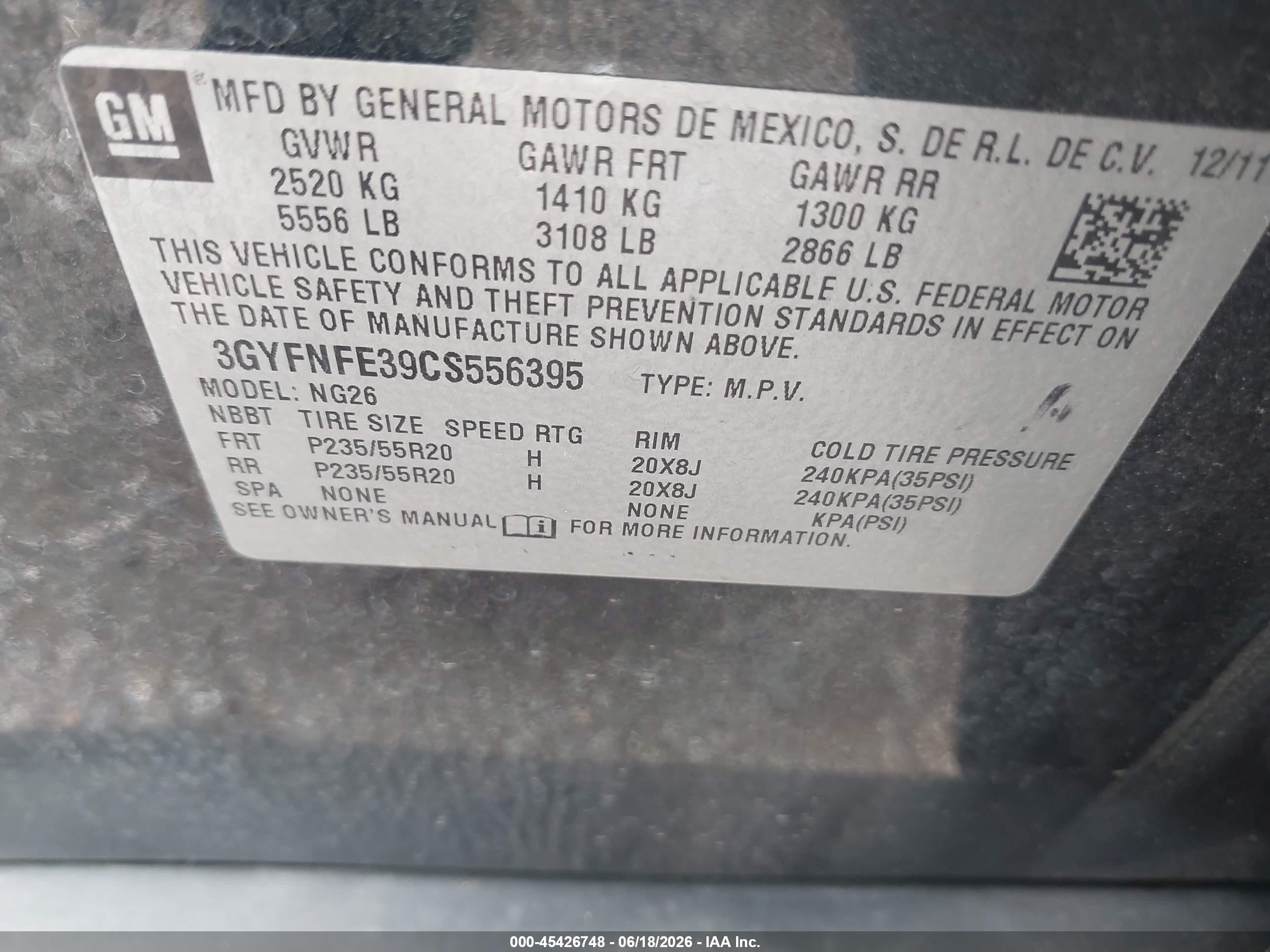 2012 Cadillac Srx Premium Collection Black vin: 3GYFNFE39CS556395