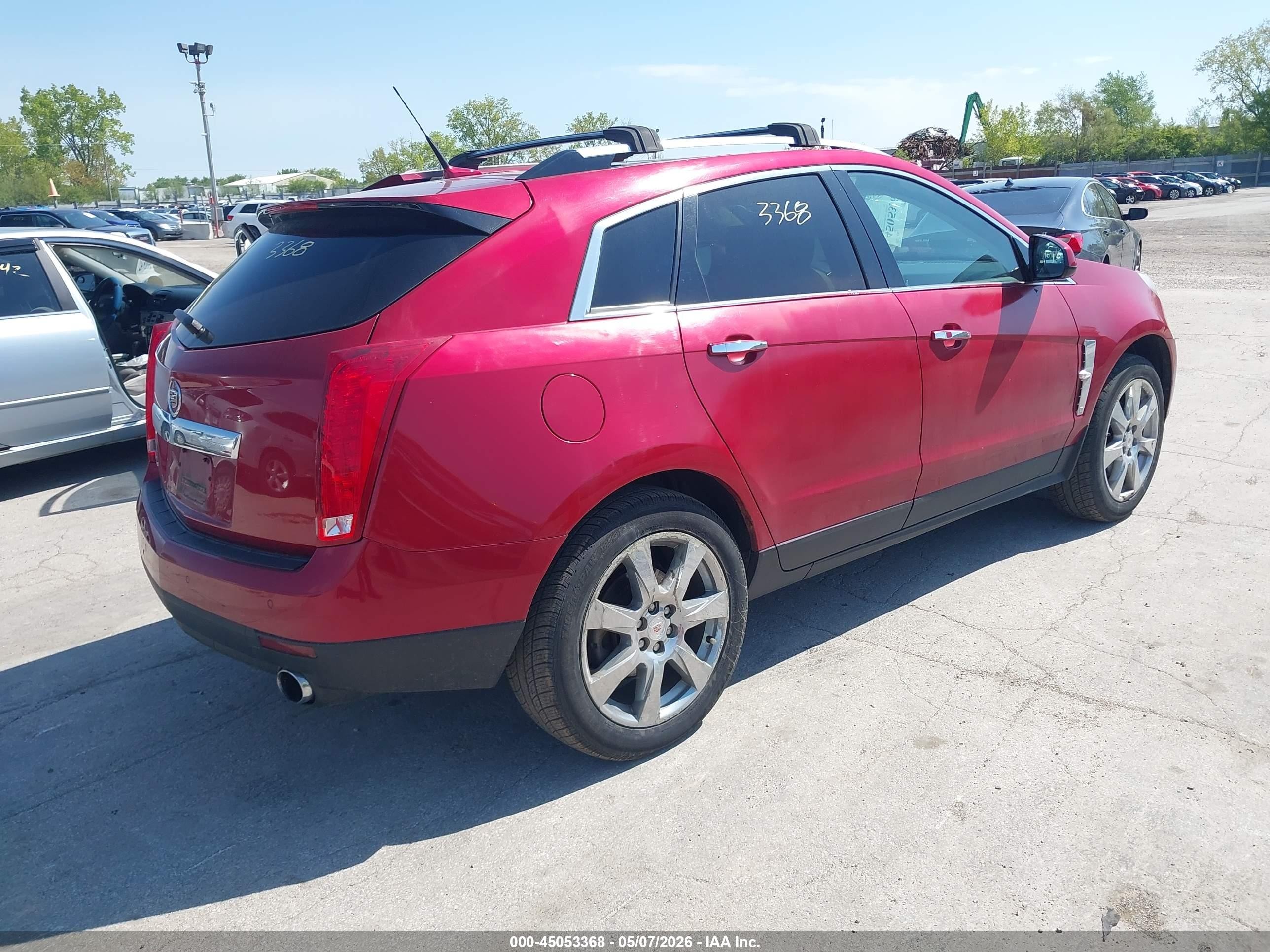 2010 Cadillac Srx Premium Collection Red vin: 3GYFNFEY2AS610614