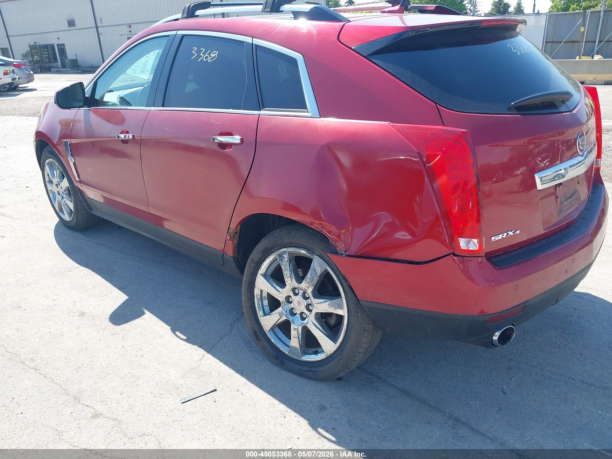 2010 Cadillac Srx Premium Collection Red vin: 3GYFNFEY2AS610614