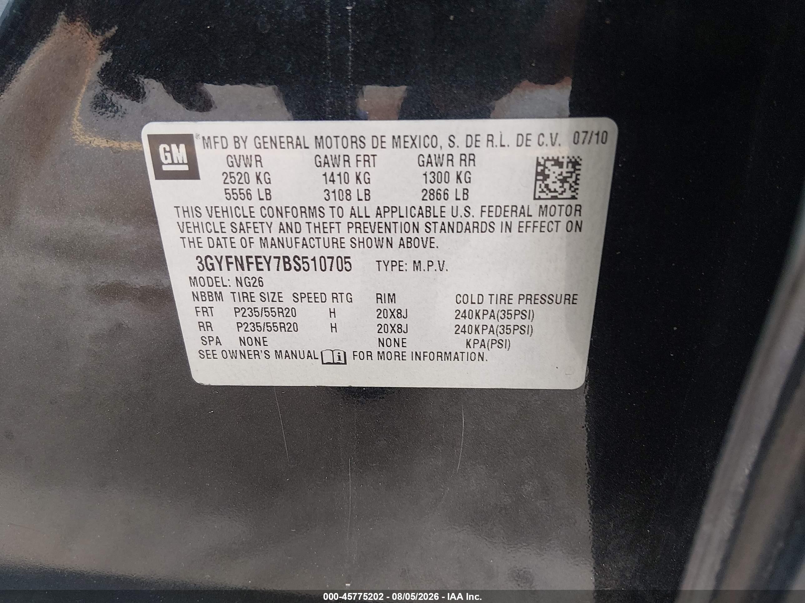 2011 Cadillac Srx Premium Collection Black vin: 3GYFNFEY7BS510705