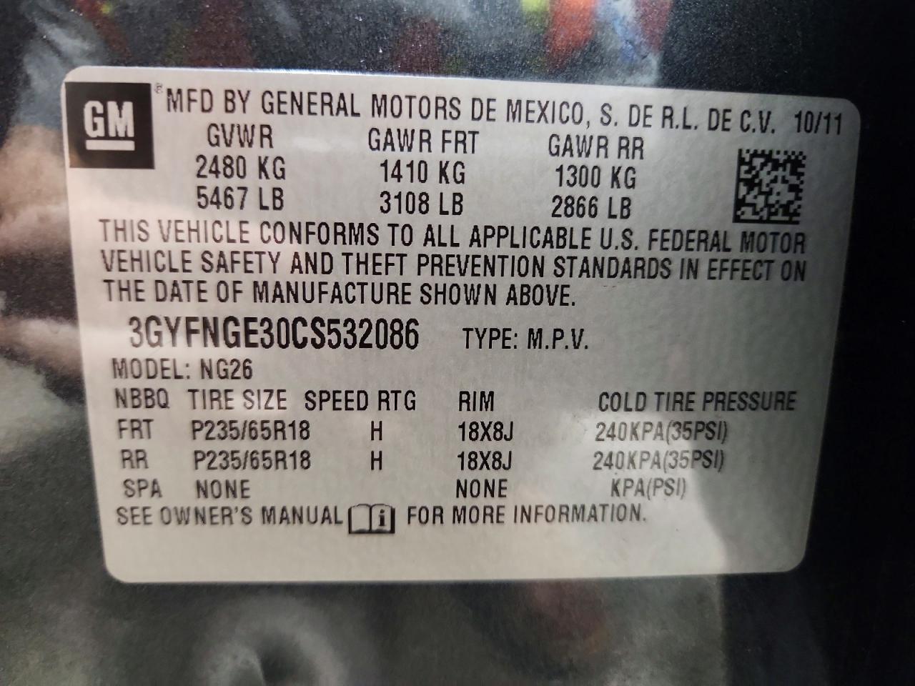 2012 Cadillac Srx Gray vin: 3GYFNGE30CS532086